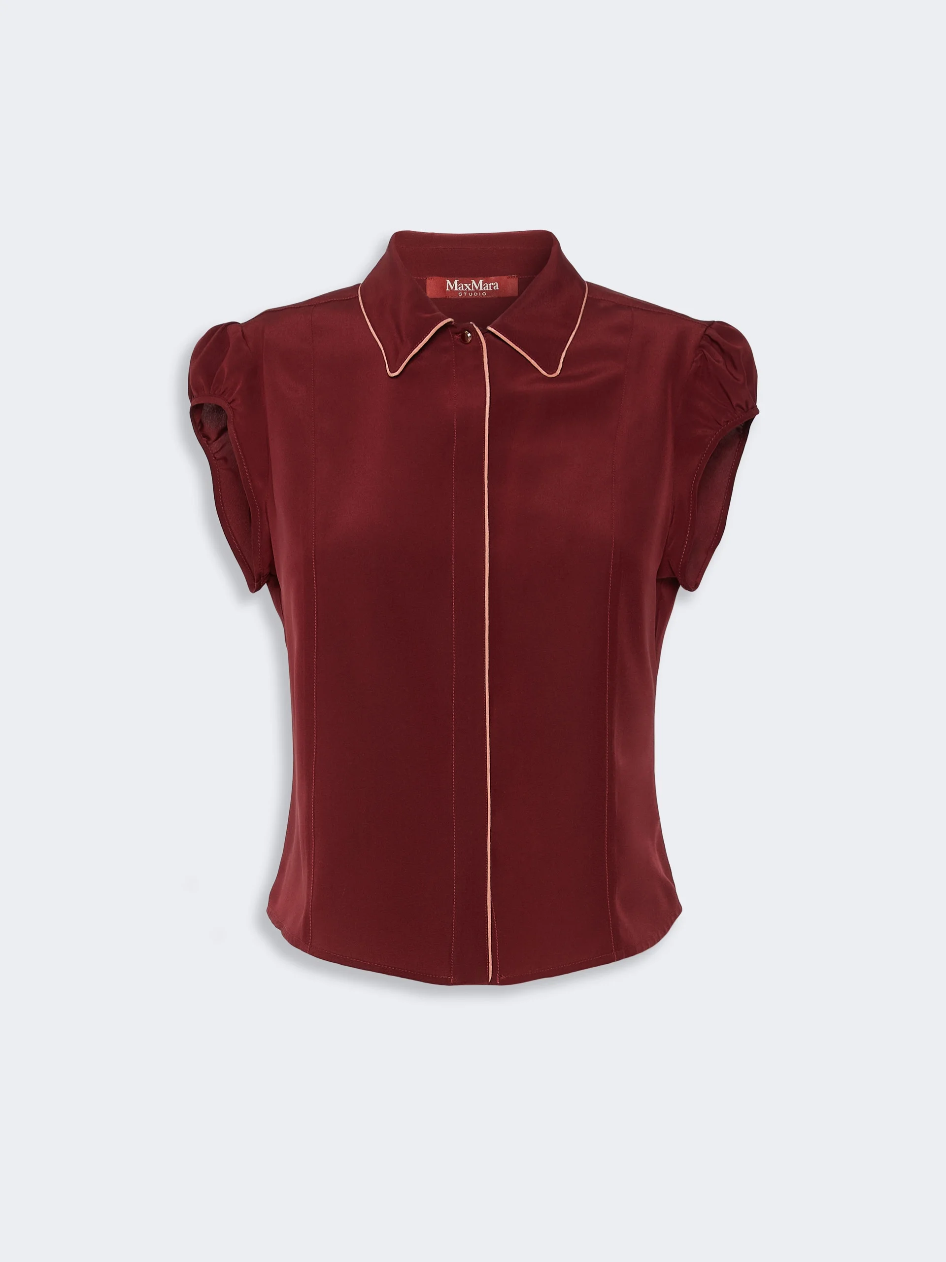 SKIPPER Silk crepe de chine shirt - RUBY - 1
