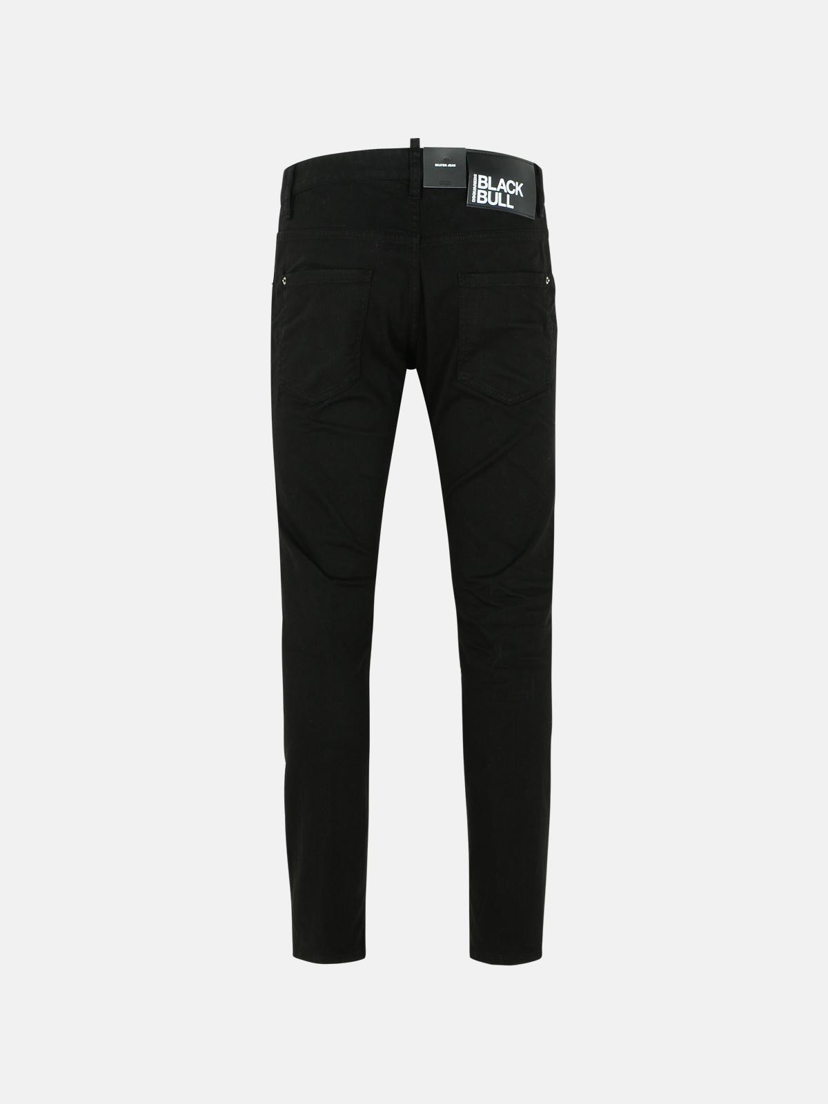 'SKATER' BLACK COTTON JEANS - 3