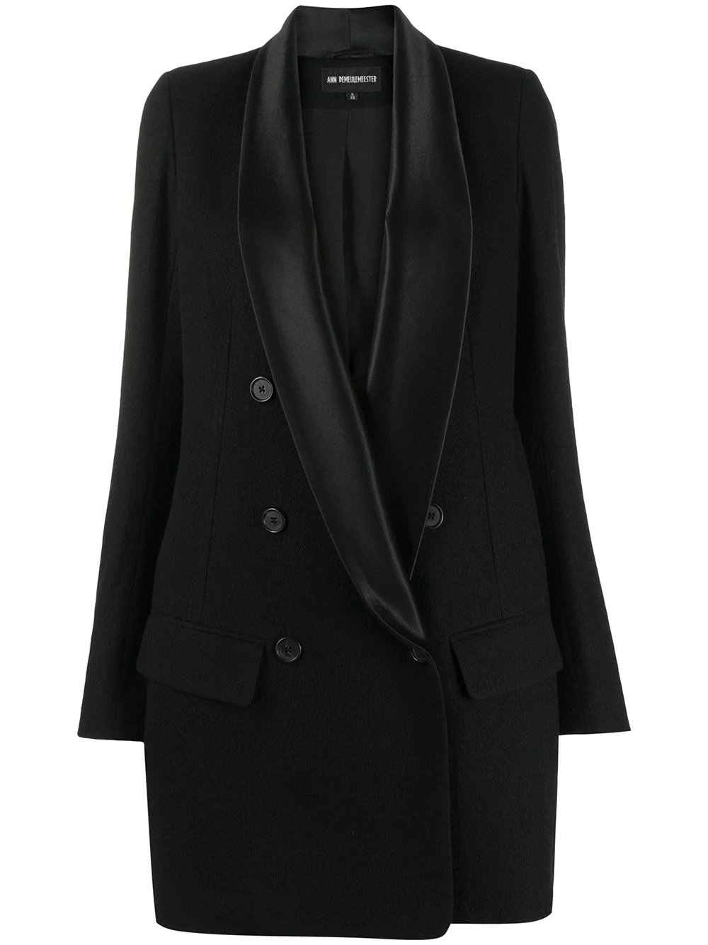 tailored double breasted coat   - 1