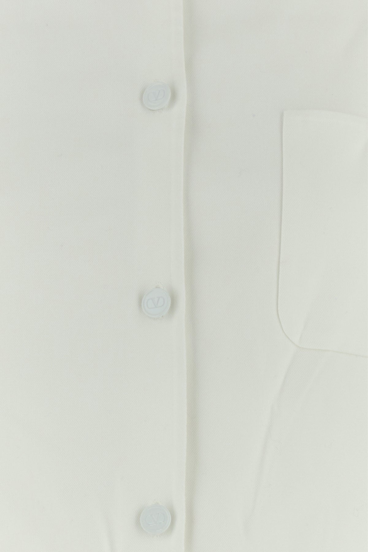 White cotton blend oversize jacket - 3