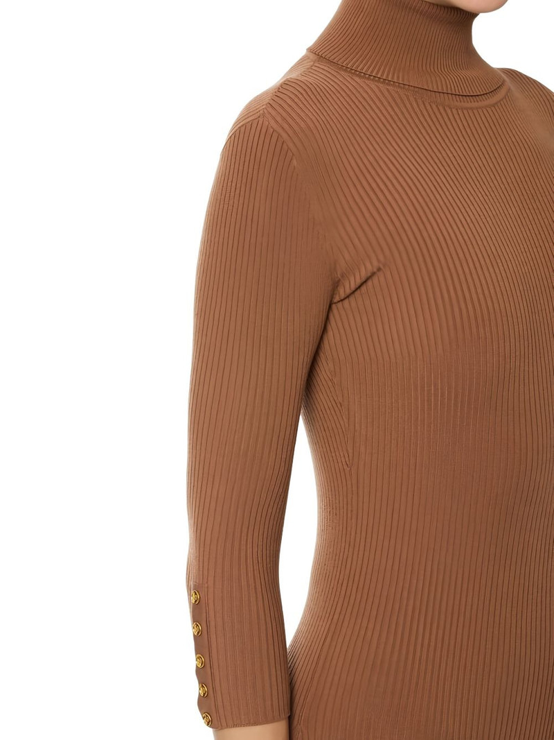 ribbed chest-pocket midi dress 4