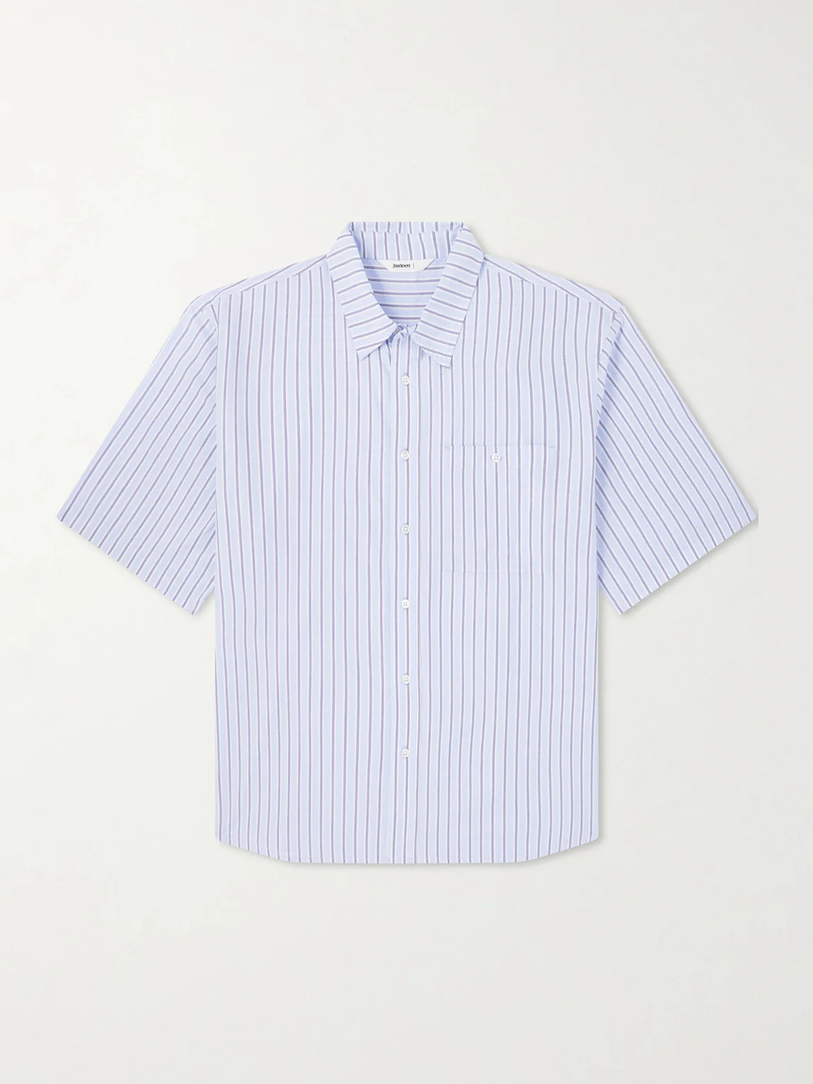 Striped Cotton-Poplin Shirt - 1