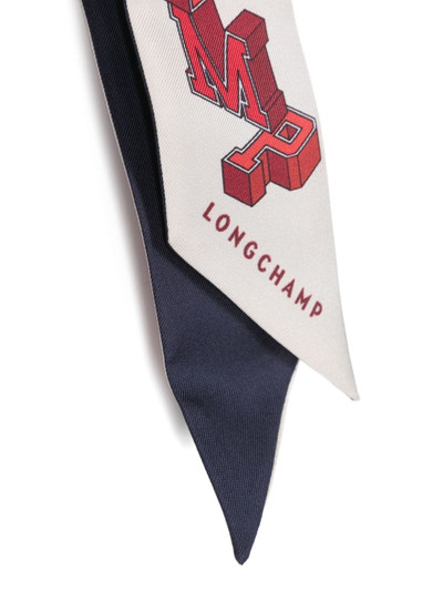 Longchamp University silk hair scarf outlook