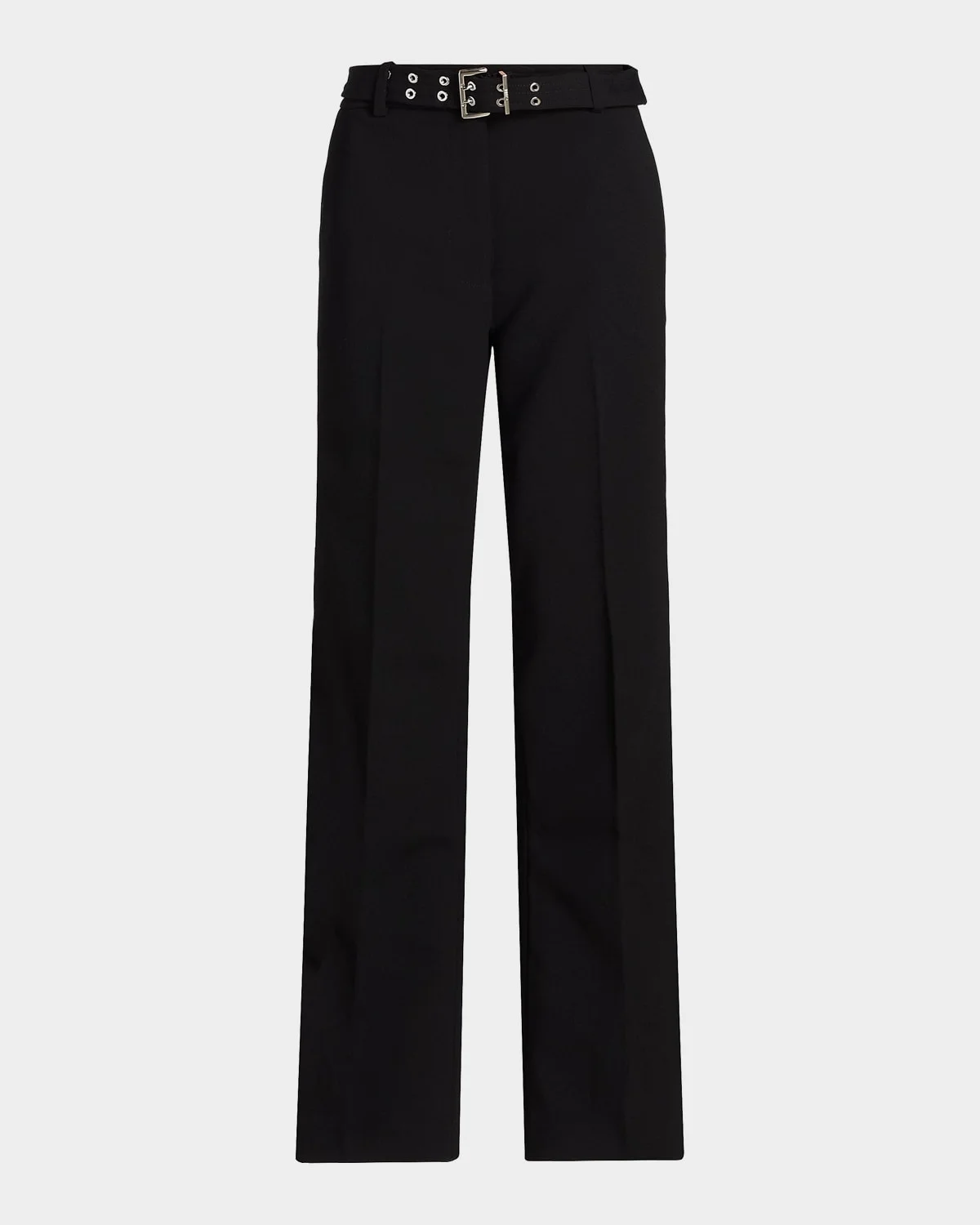 Bonded Crepe Belted Pants - 1