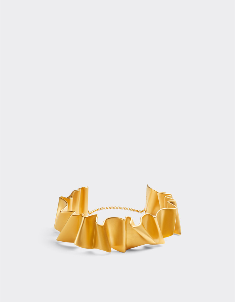 Brass choker with satin gold finish 1