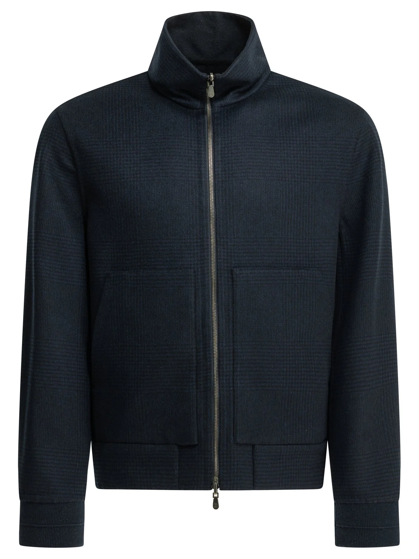 Brunello Cucinelli Cashmere Bomber Jacket Blue - 1