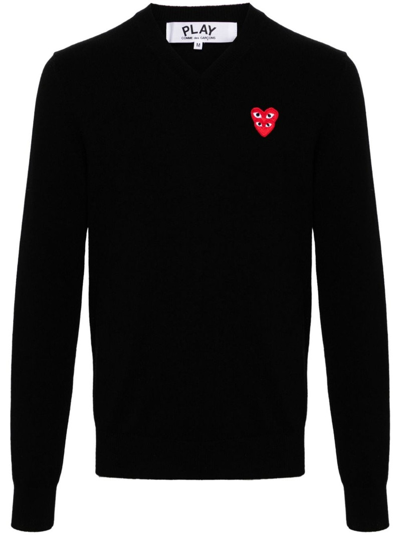 heart-patch wool jumper 1