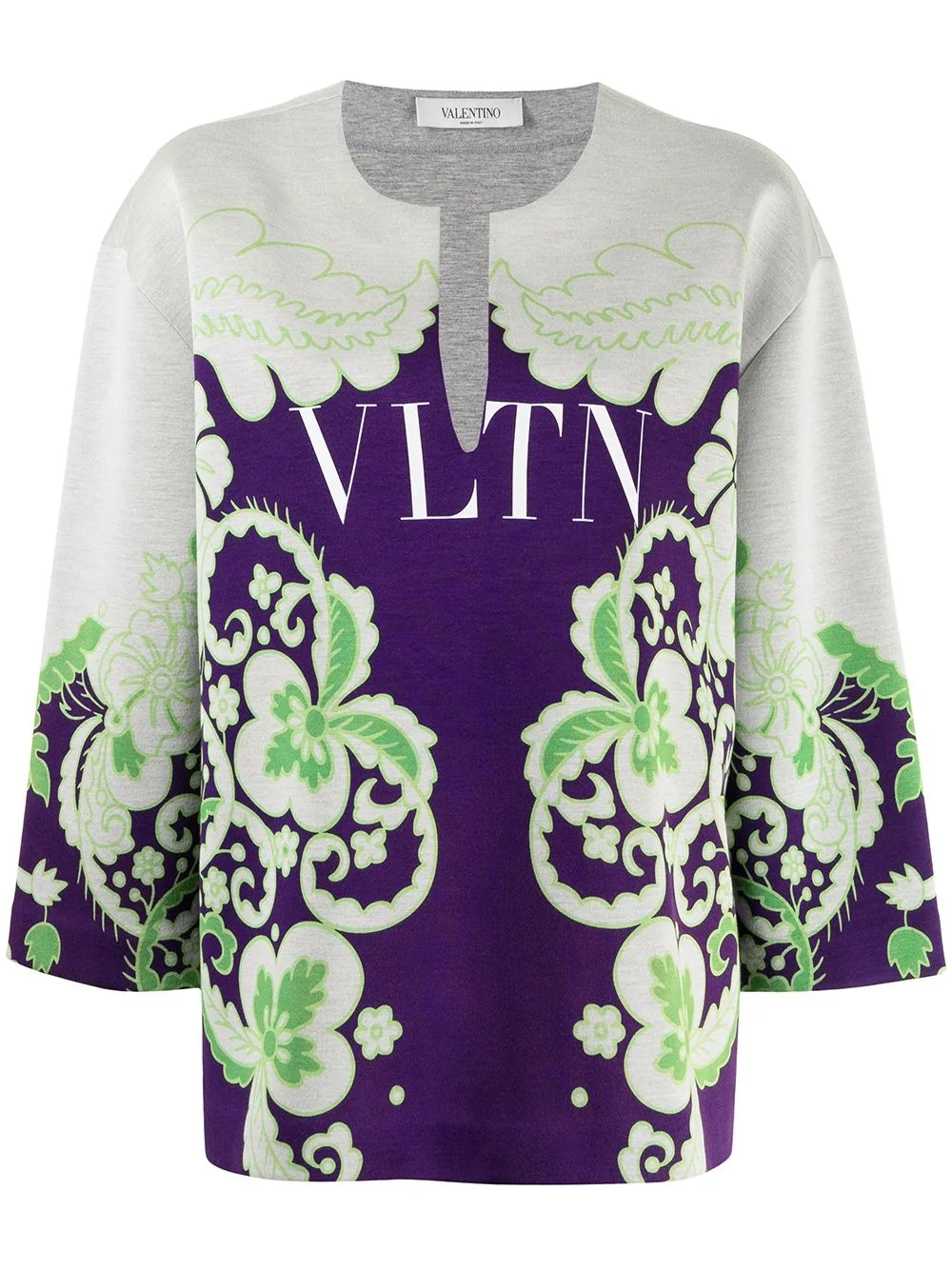 VLTN floral-print sweatshirt - 1