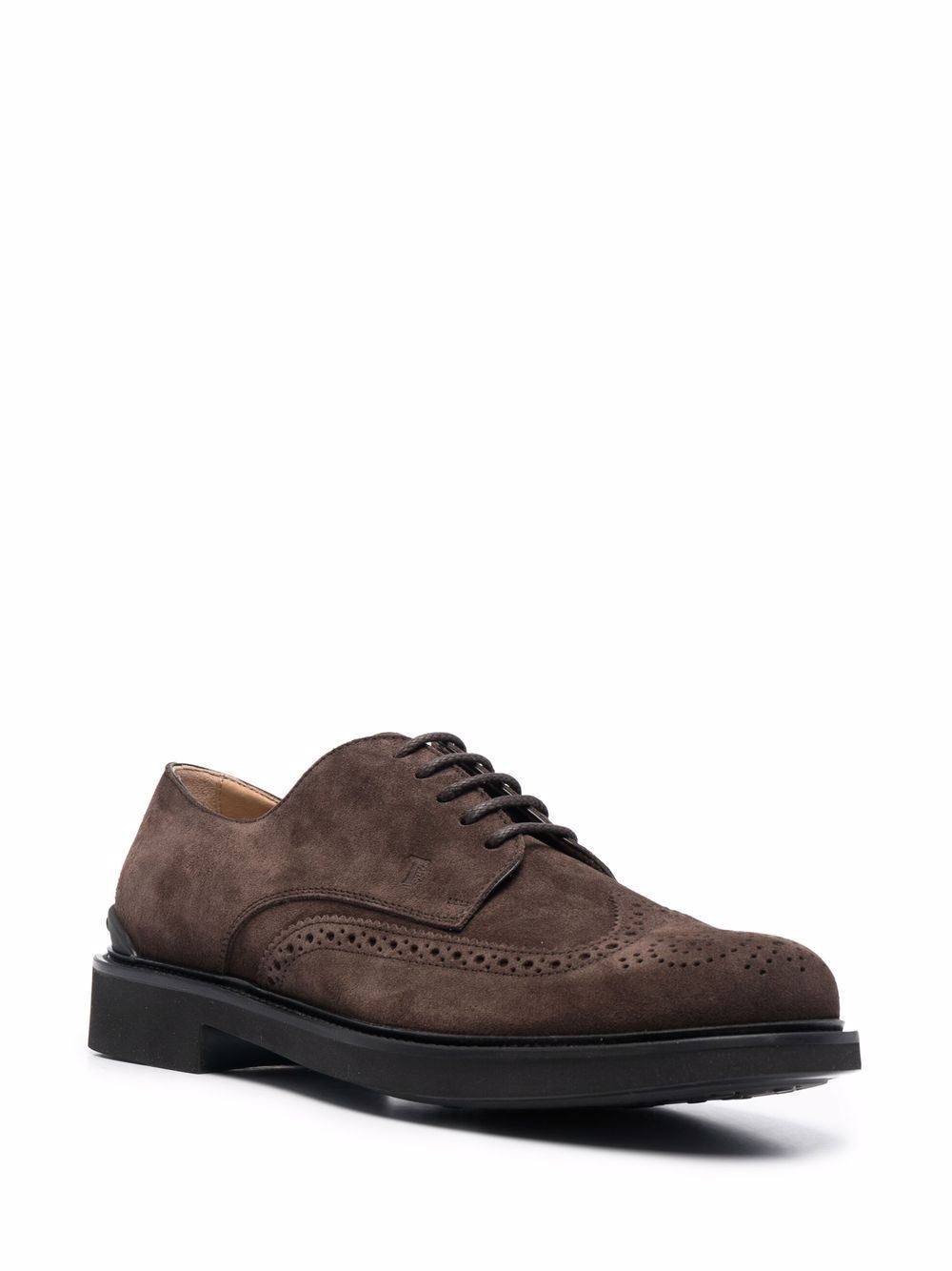 brogue-detail lace-up Oxford shoes - 2