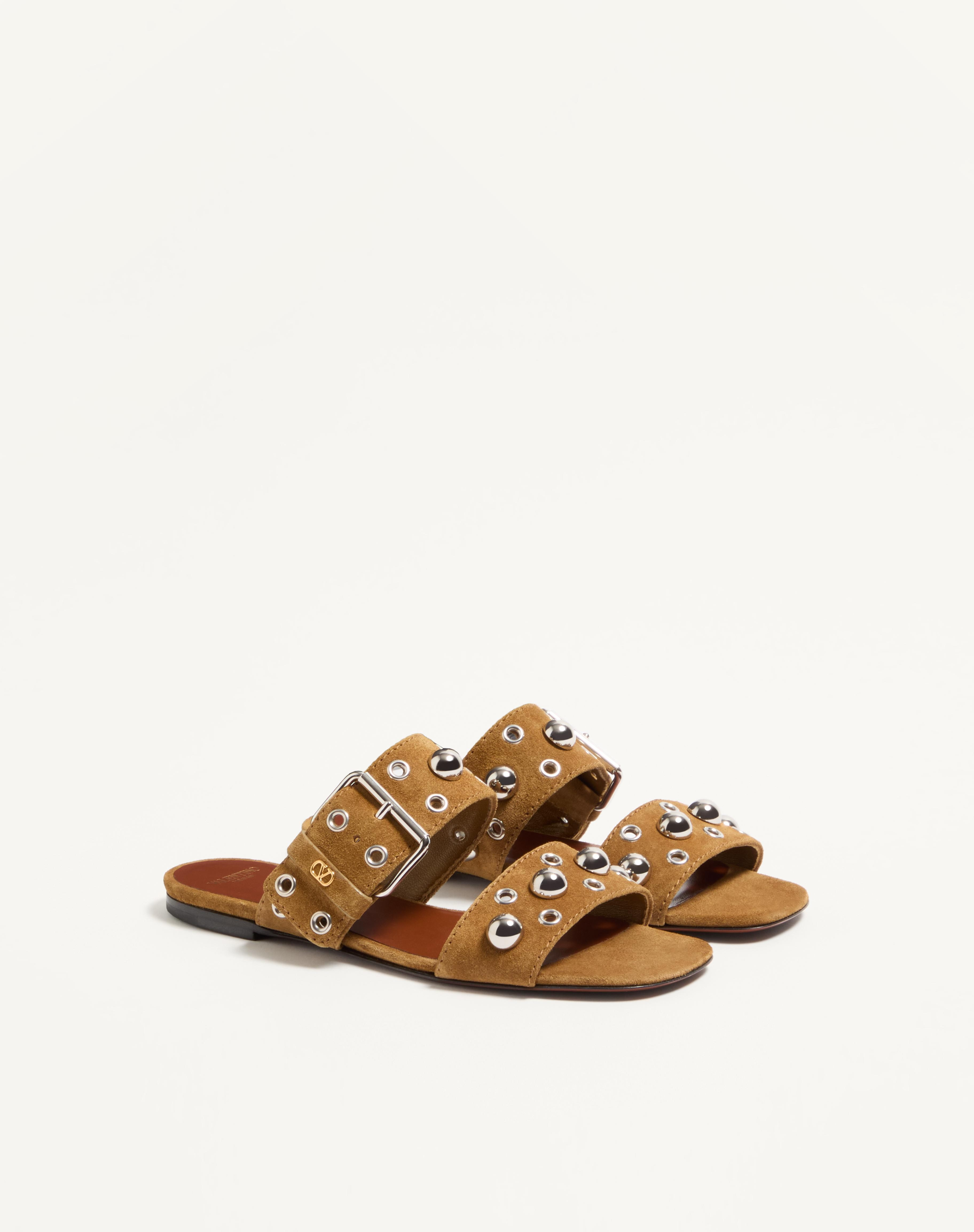 NELLCÔTE CRUST LEATHER SLIDE SANDAL - 3