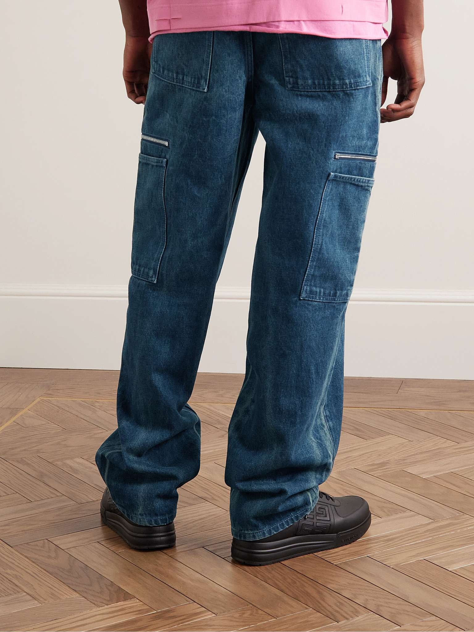 Zip-Detailed Wide-Leg Jeans - 4