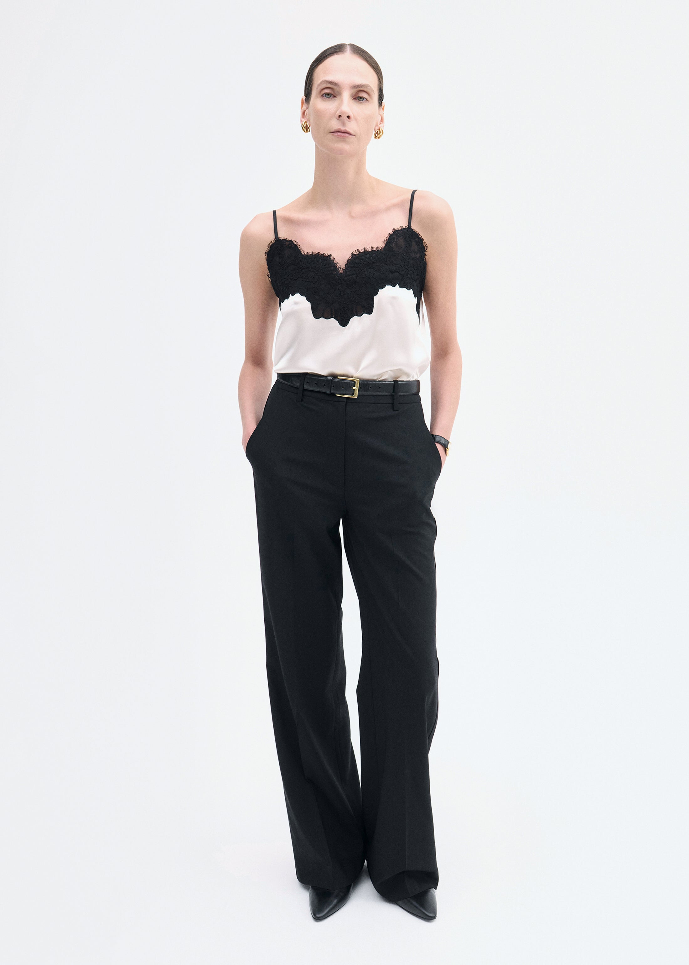 Lace Camisole in Silk - 3