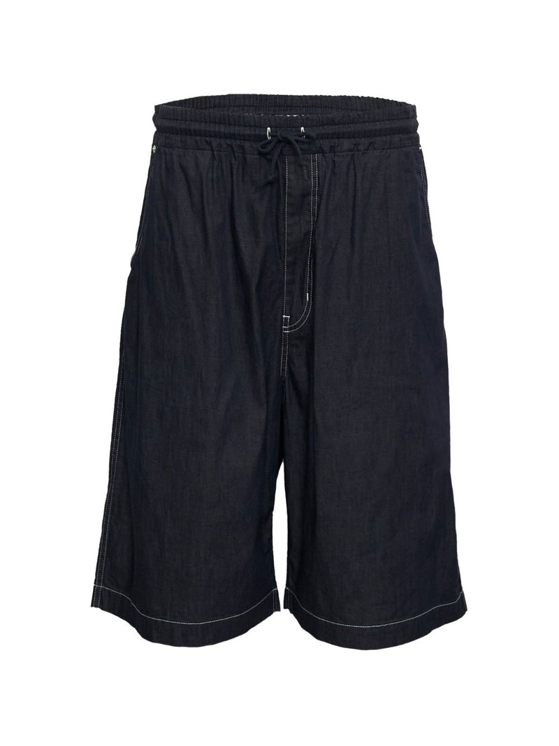 contrast-stitch drawstring shorts 1