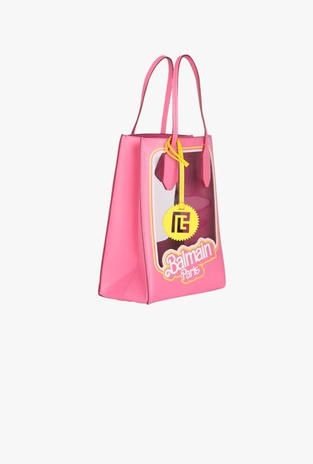 Balmain x Barbie - Pink calfskin Folded Shopping bag - 7