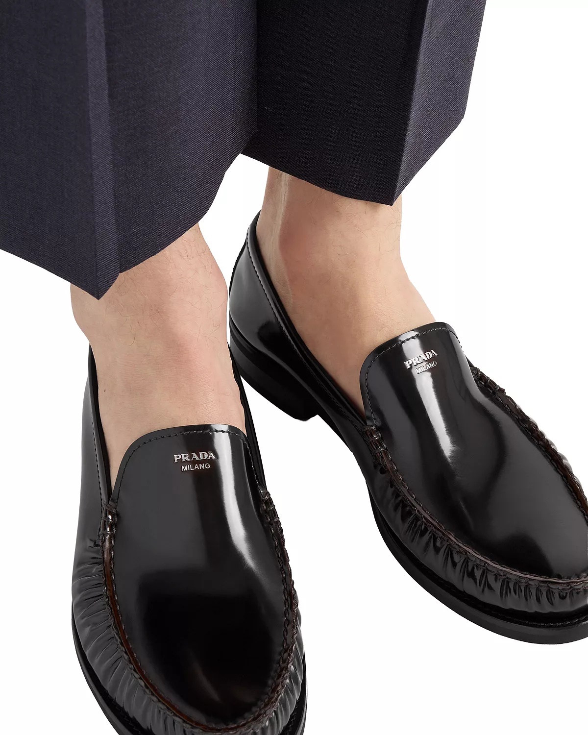 Men's Brushed Leather Loafers - 3
