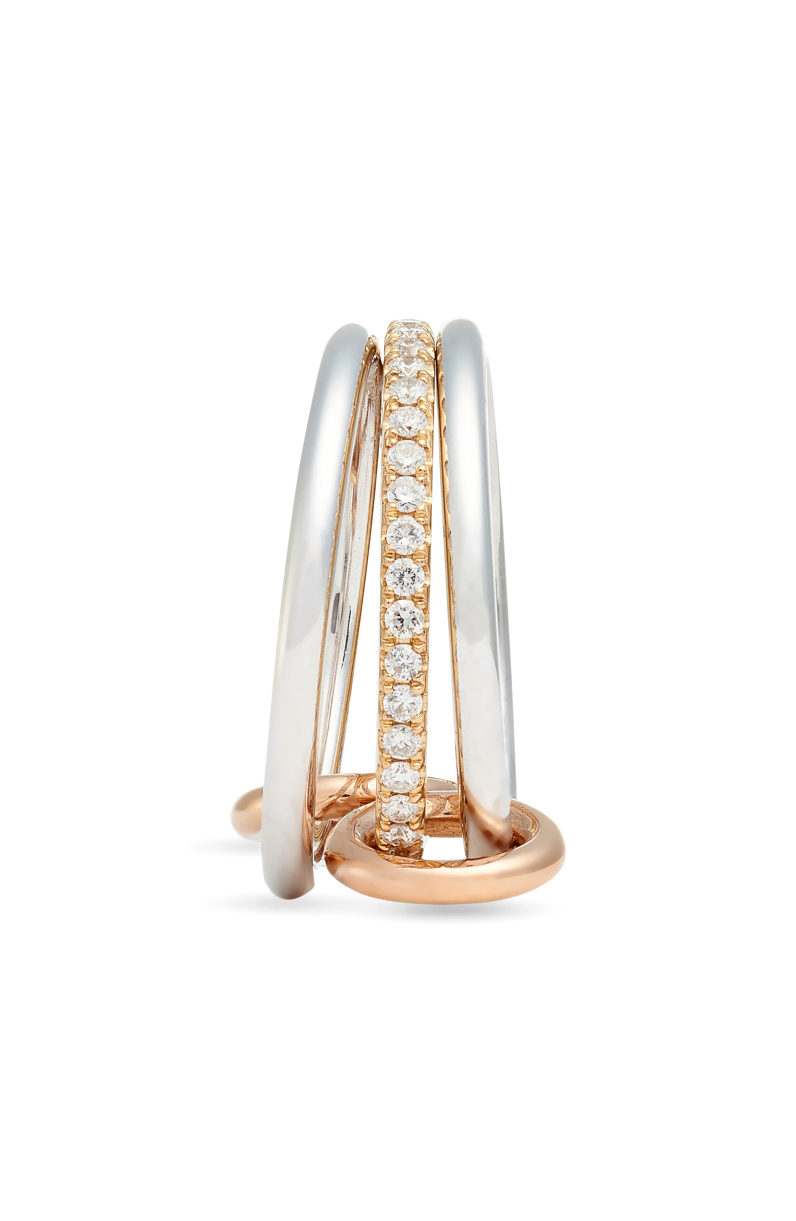 Spinelli Kilcollin Sony Diamond Linked Rings in Yellow/rose/white at Nordstrom - 3