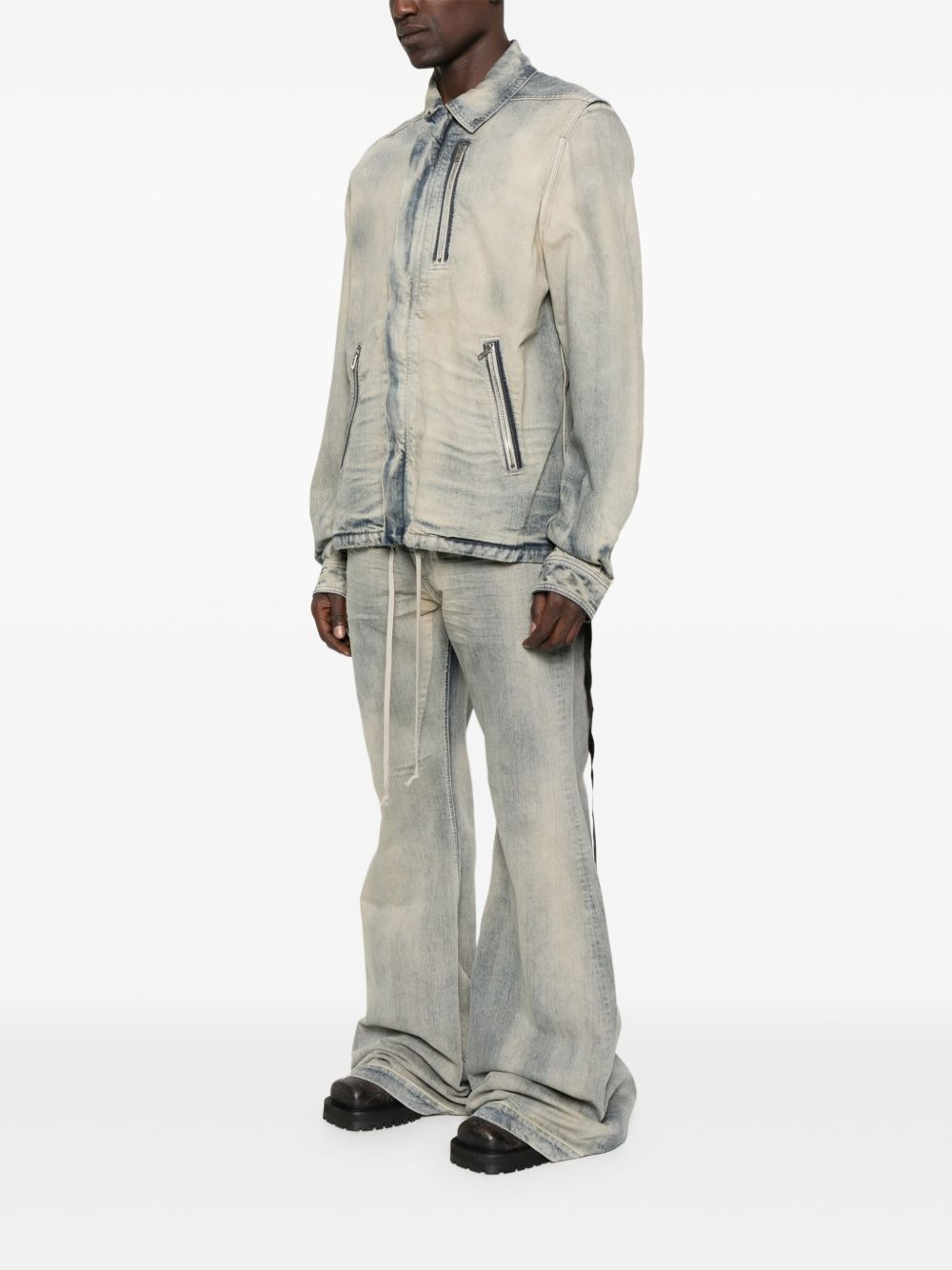 zip-fastening drawstring jacket - 3