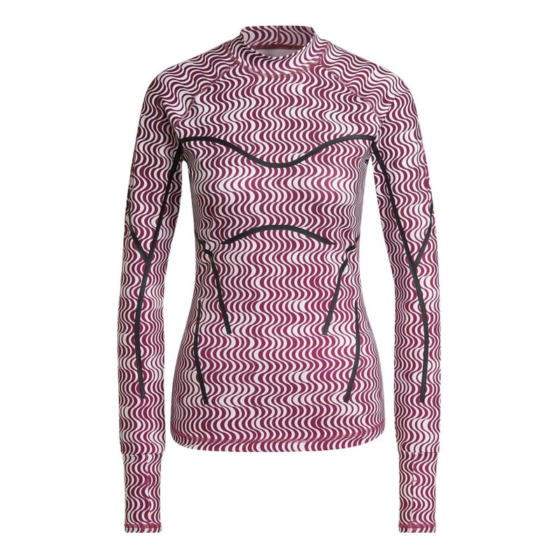 (WMNS) adidas by Stella McCartney TruePurpose Printed Long Sleeve 'Purple Black' HI6038 - 1