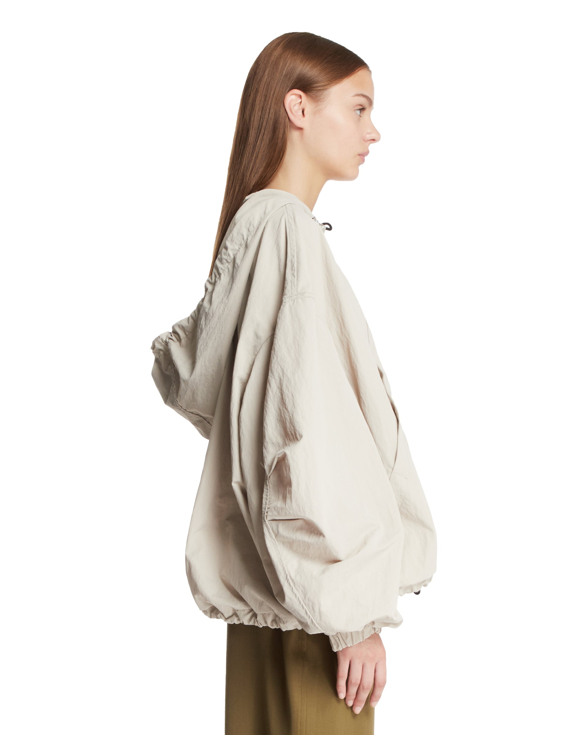 Beige Nylon Bomber - 5