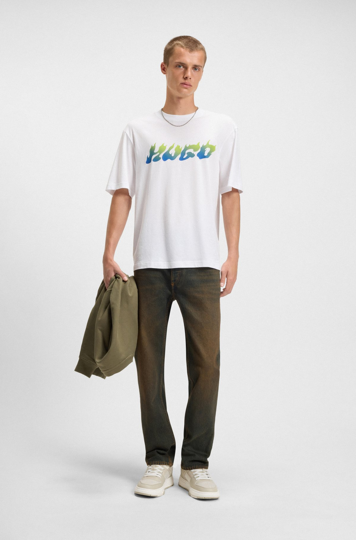 COTTON-JERSEY TOP WITH MIXED-PRINT ARTWORK - 4