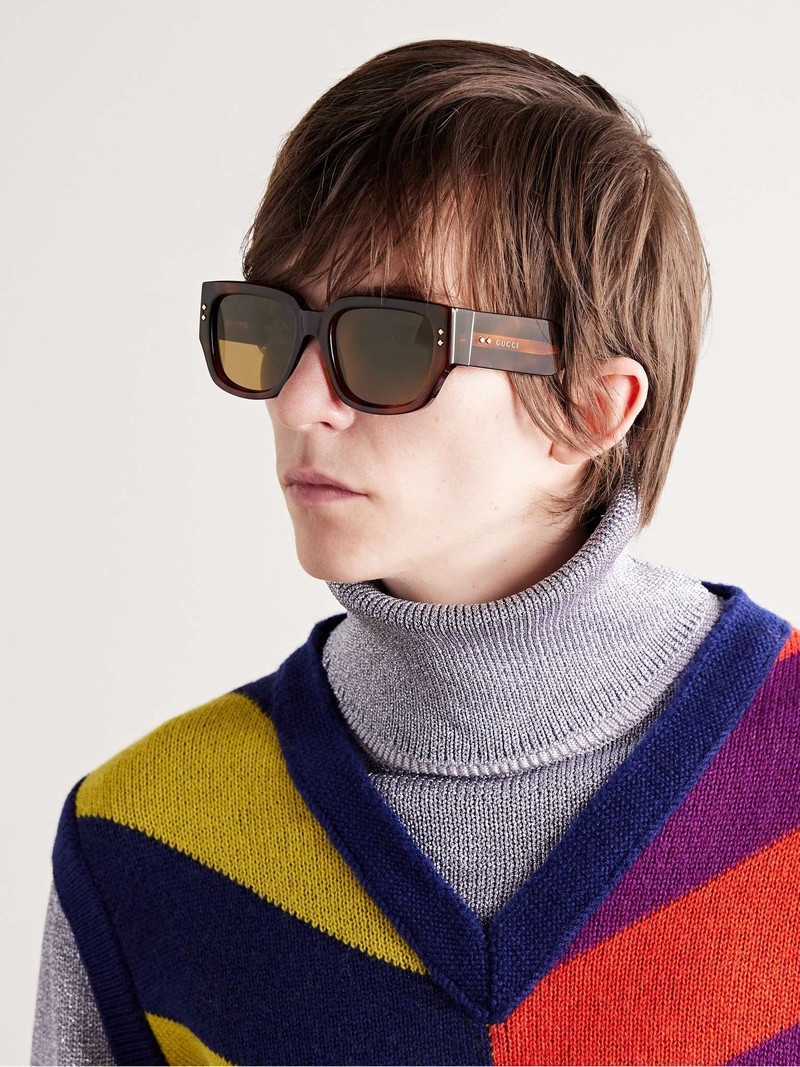 GUCCI Square-Frame Tortoiseshell Acetate Sunglasses outlook