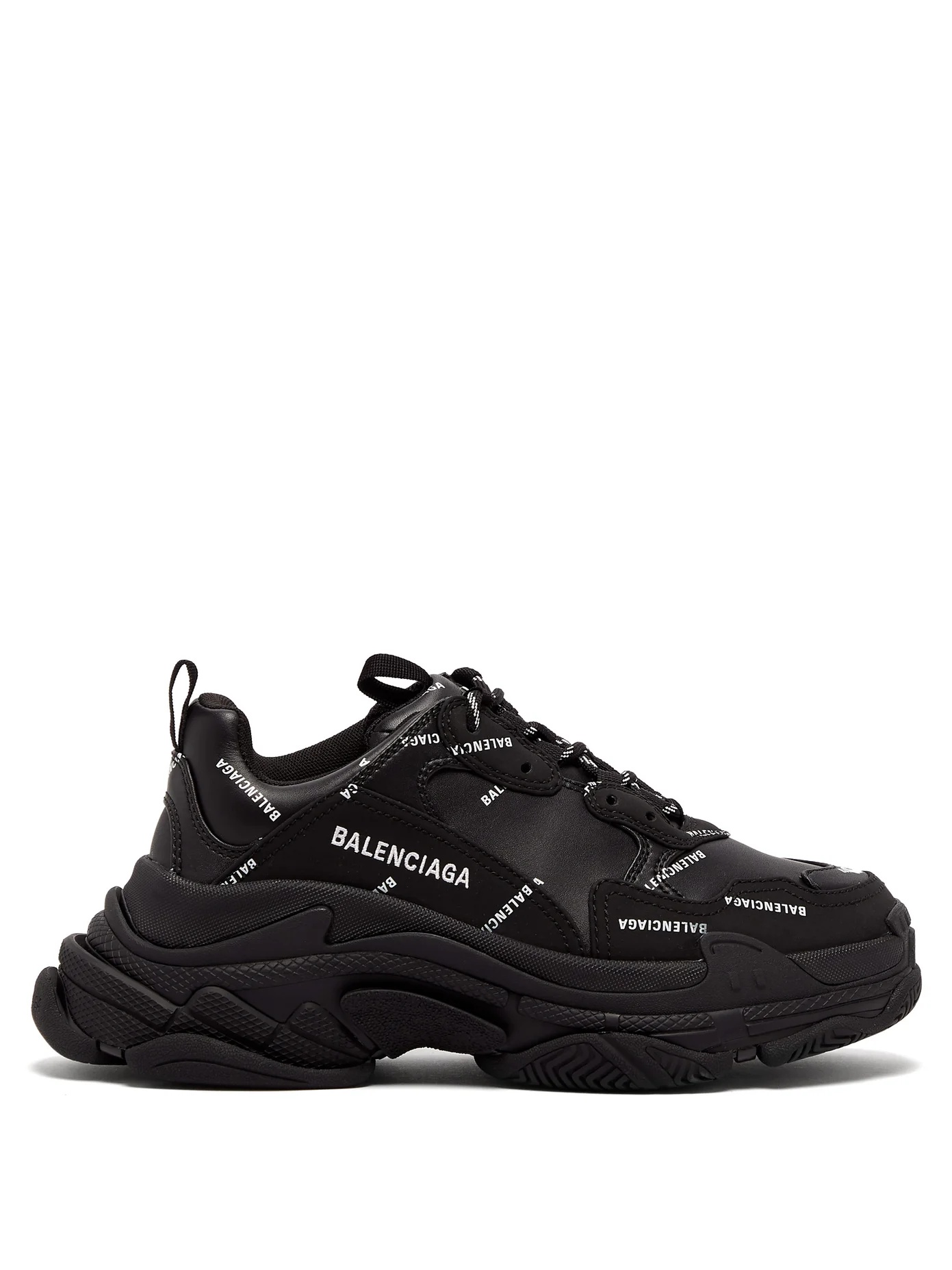 Triple S faux-leather and mesh trainers - 1