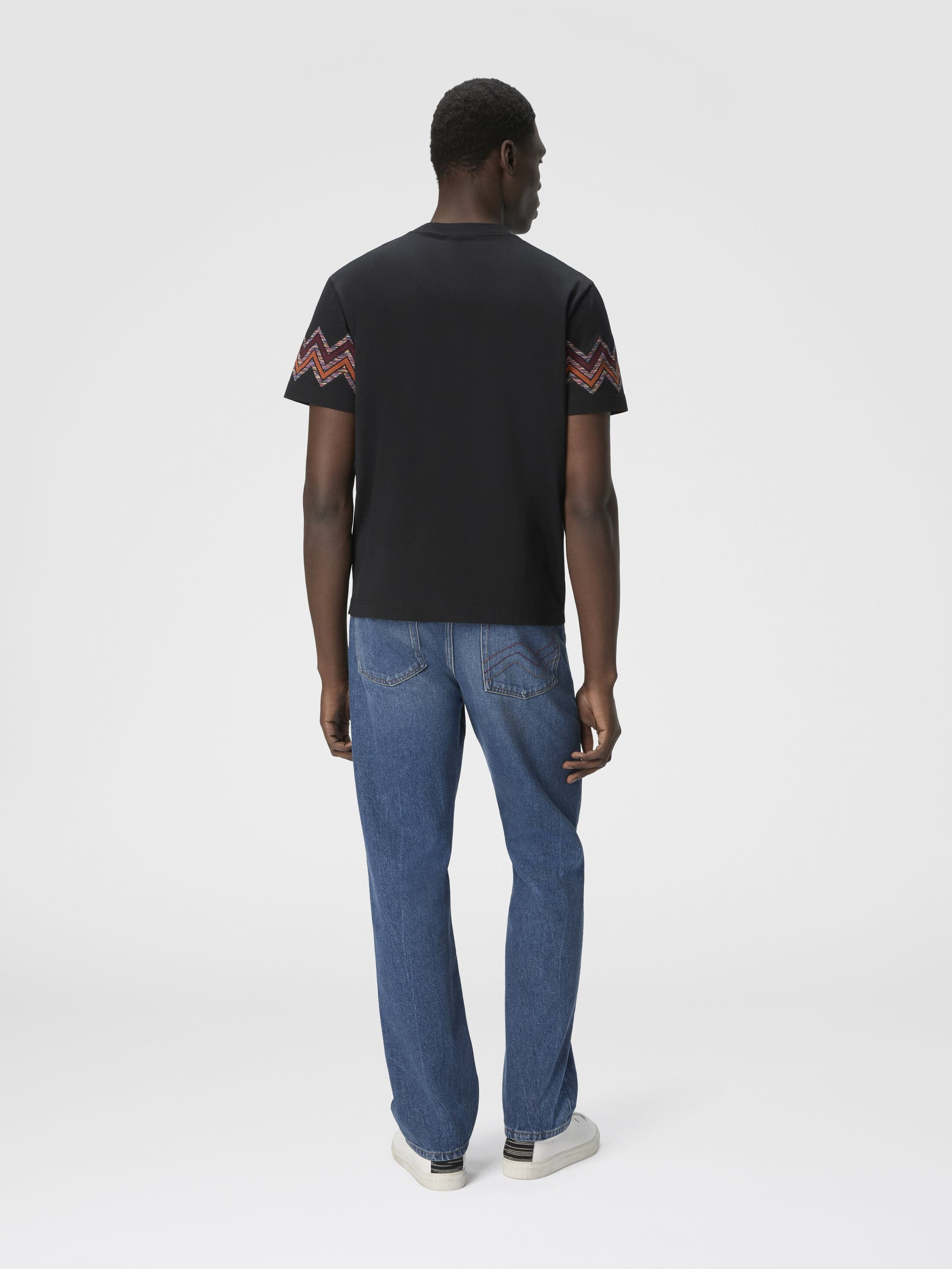 Missoni T-shirt With Maxi Chevron Insert in Beige & Grey at Nordstrom - 3