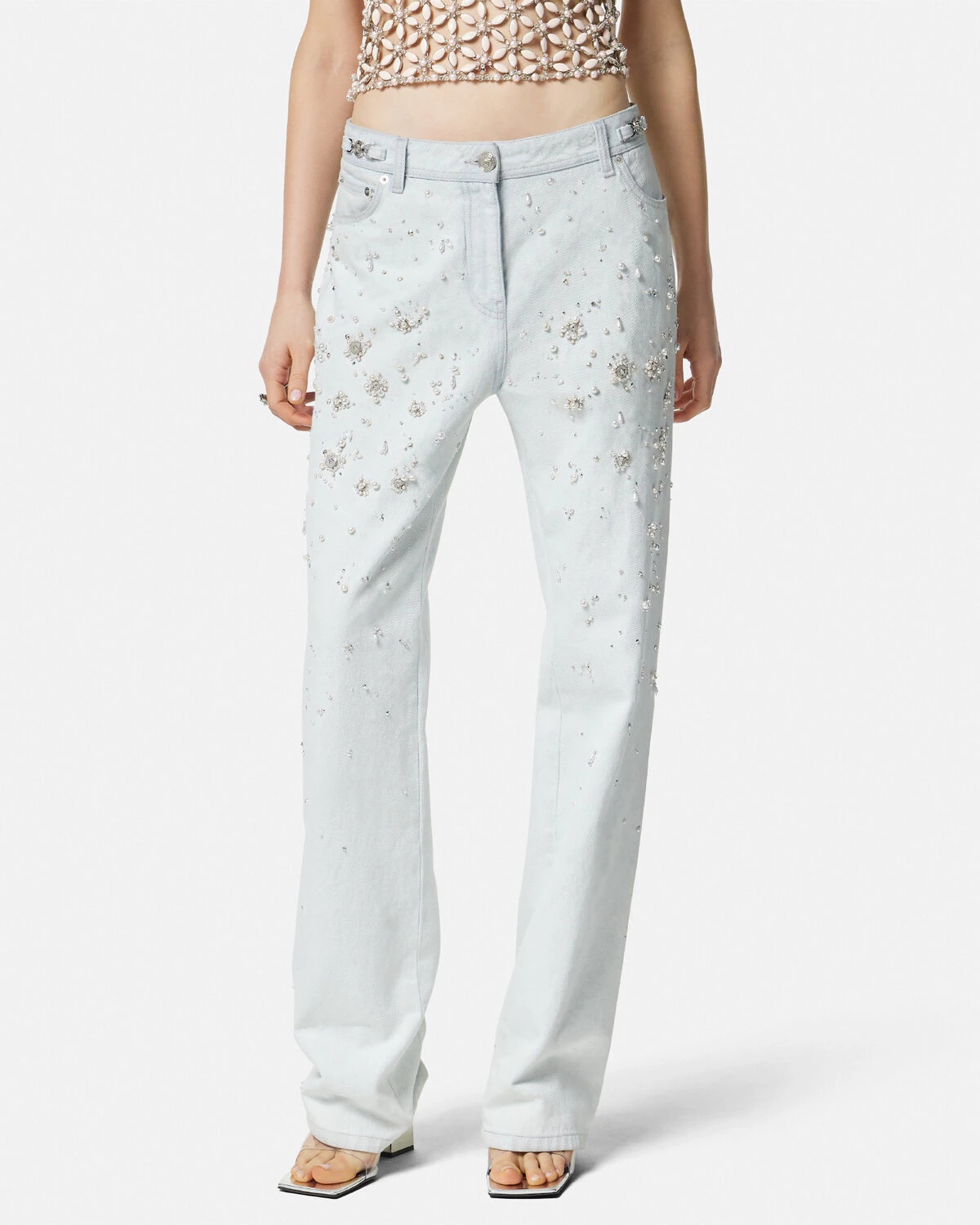 Embellished Boyfriend Jeans - 4