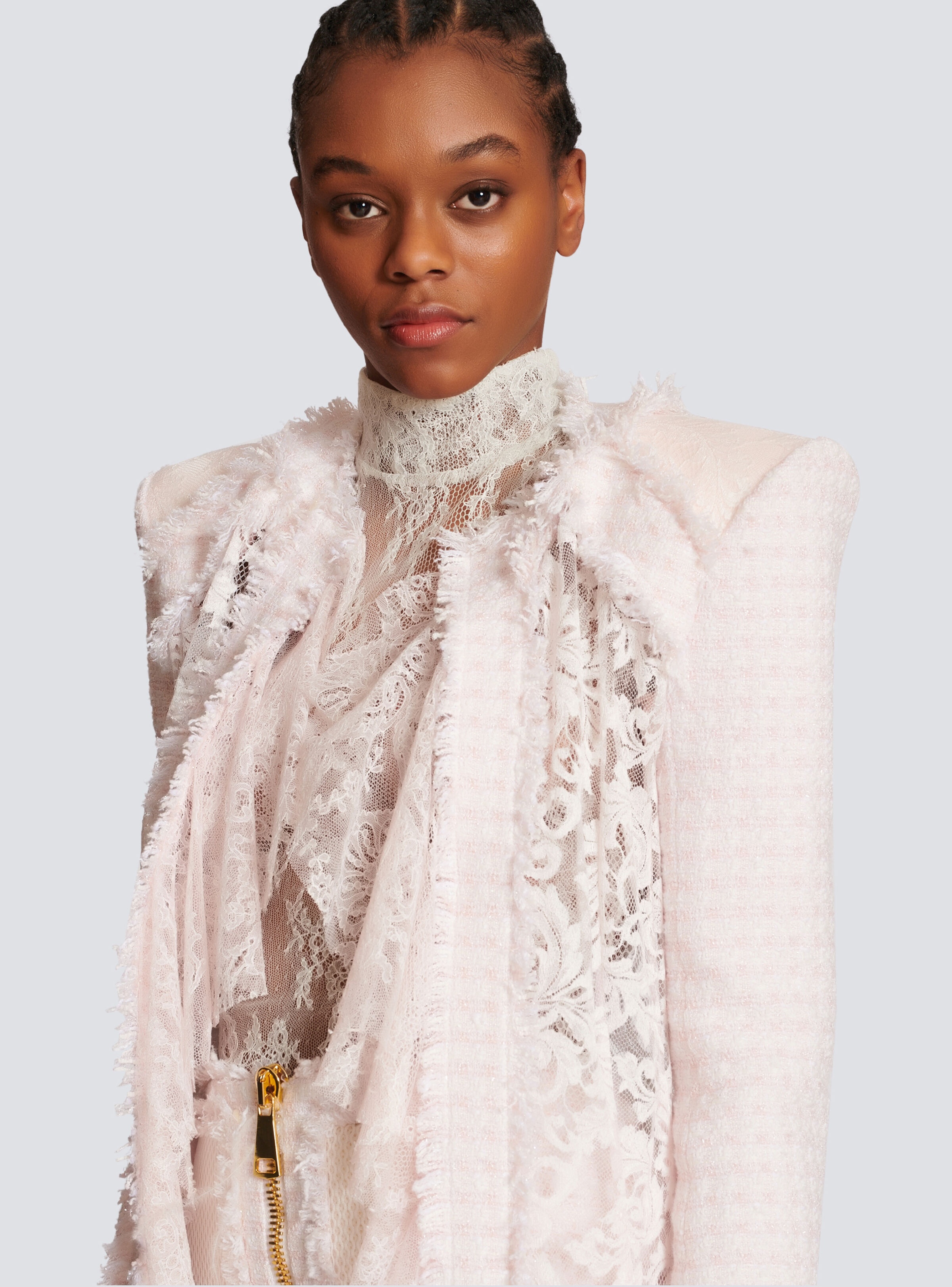 Tweed and lace jacket - 8