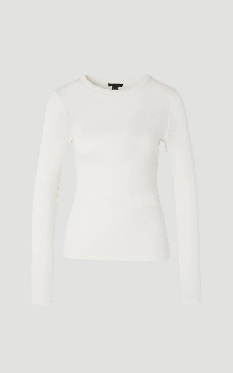 Wool Blend Crew Neck Long Sleeve Top 4