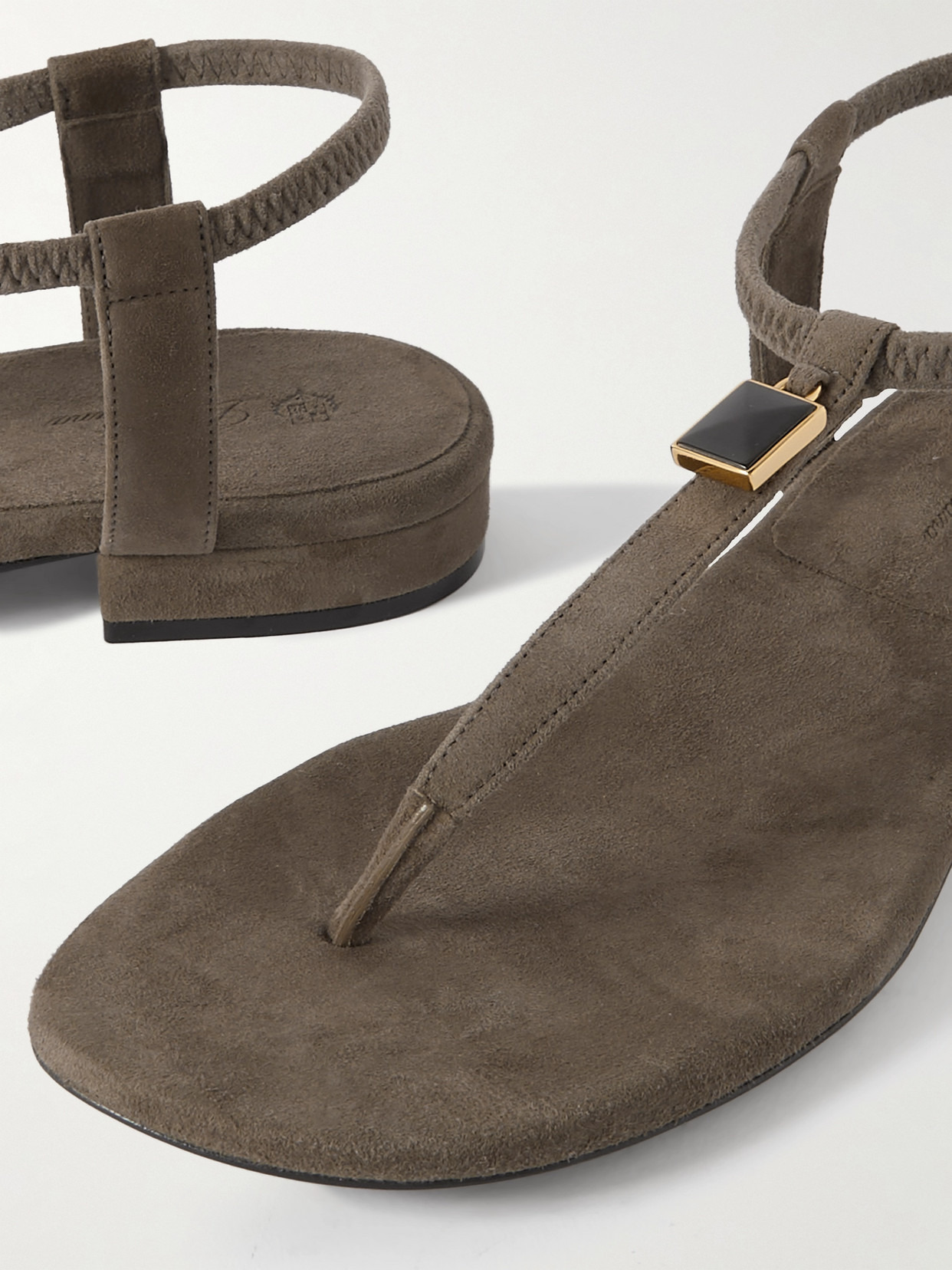 Mindil Embellished Suede Sandals - 4