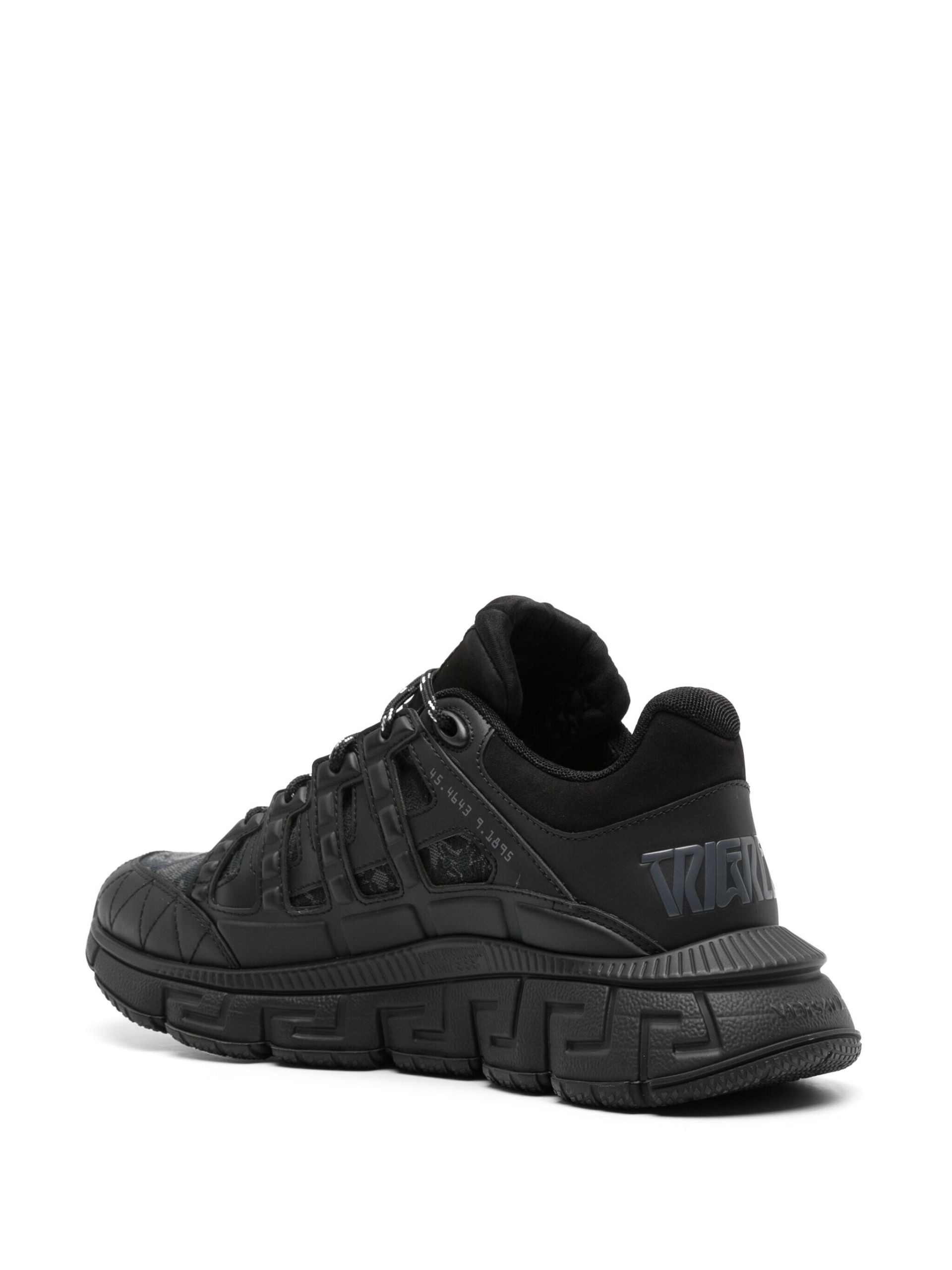 Black Trigreca Barocco-Jacquard Sneakers - 3