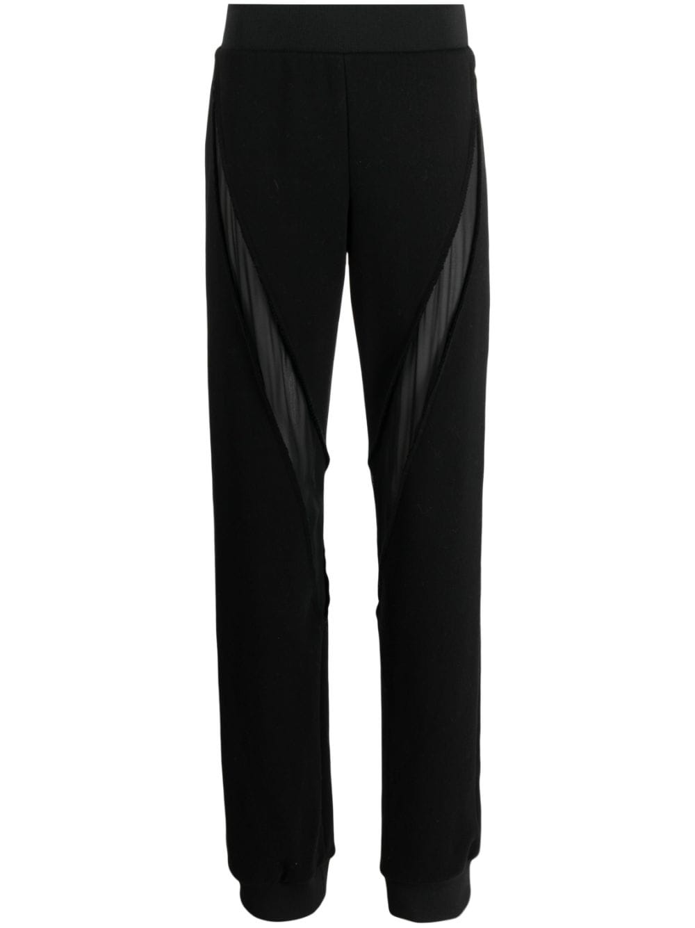 panelled cotton track pants - 1