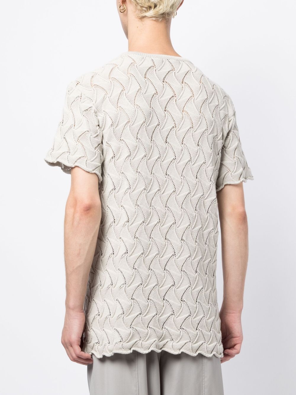 Wave short-sleeve cotton cardigan - 4