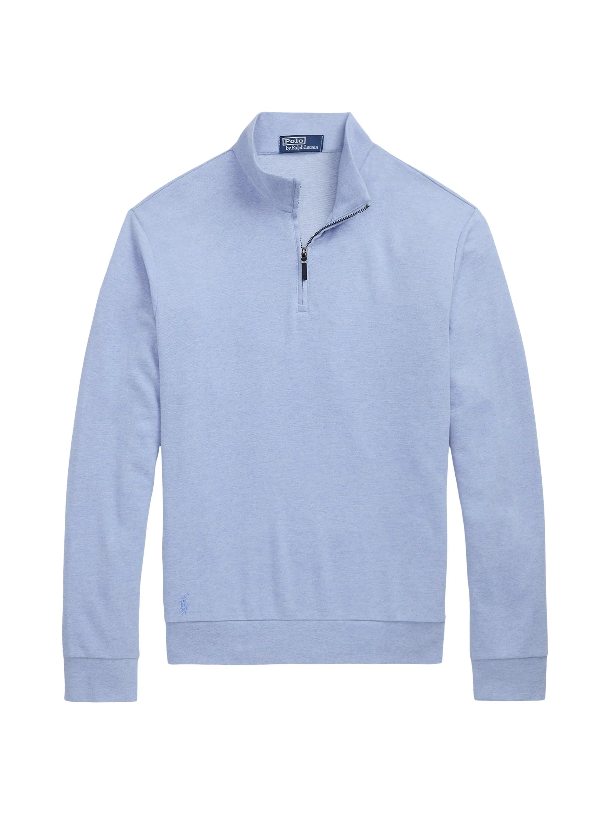 Men's Double-Knit Jacquard Quarter-Zip Sweater - Isle Heather Nevis - 1