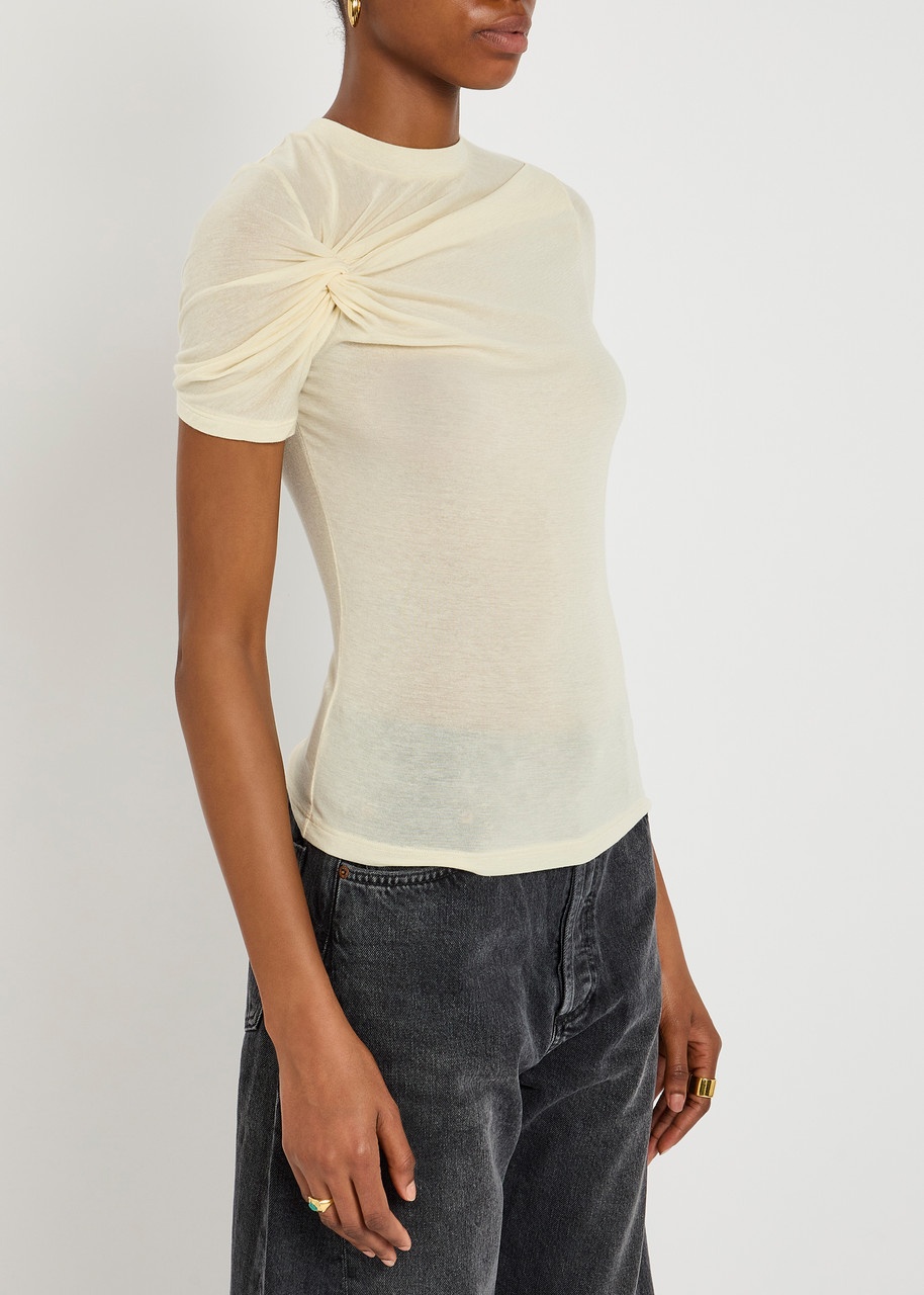 Agolde Lissa Twisted Stretch-jersey T-shirt - 2