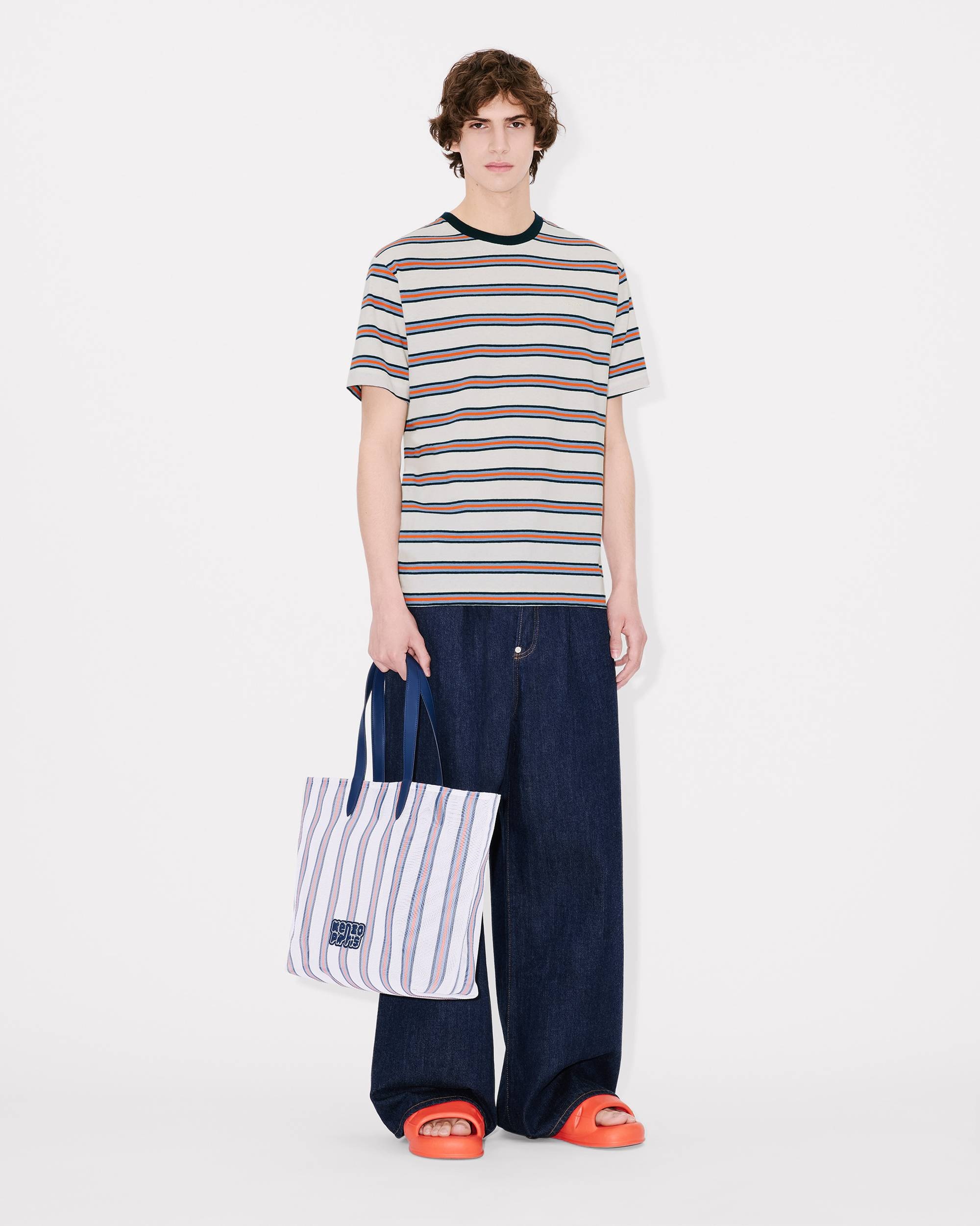 'KENZO Coast Lines' embroidered T-shirt in cotton linen - 5