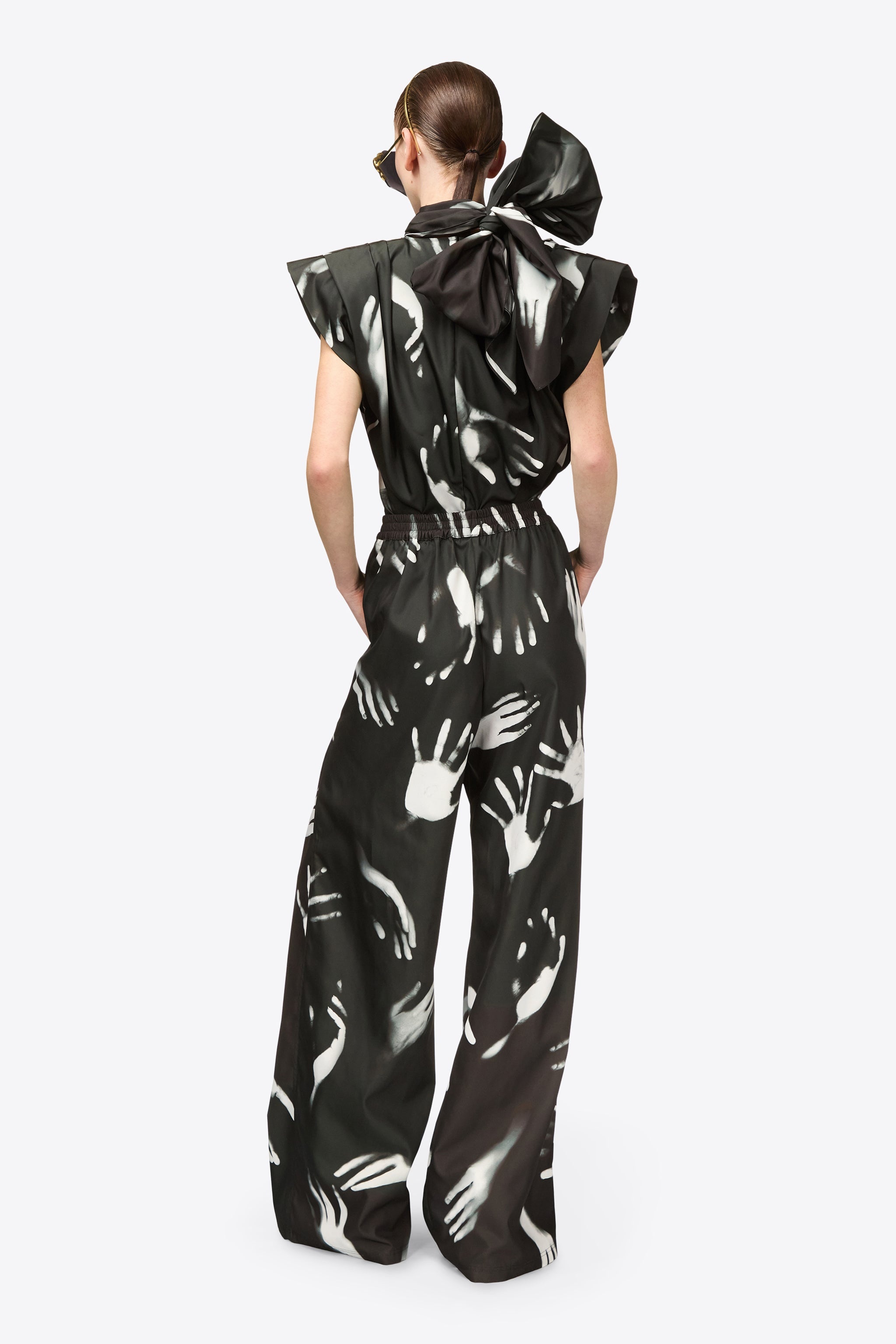 HANDPRINT SLIT TRACK PANT - 6