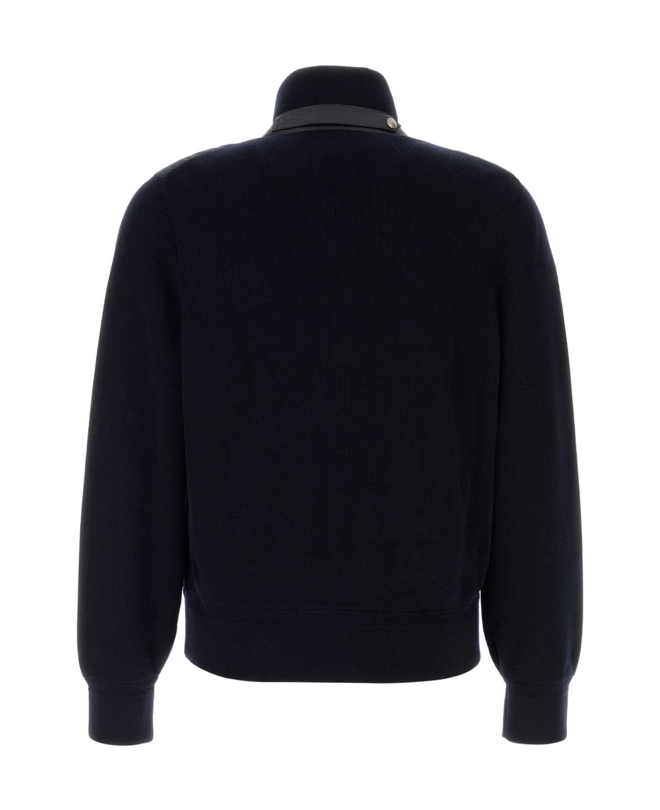 Midnight Blue Wool Jacket - 2