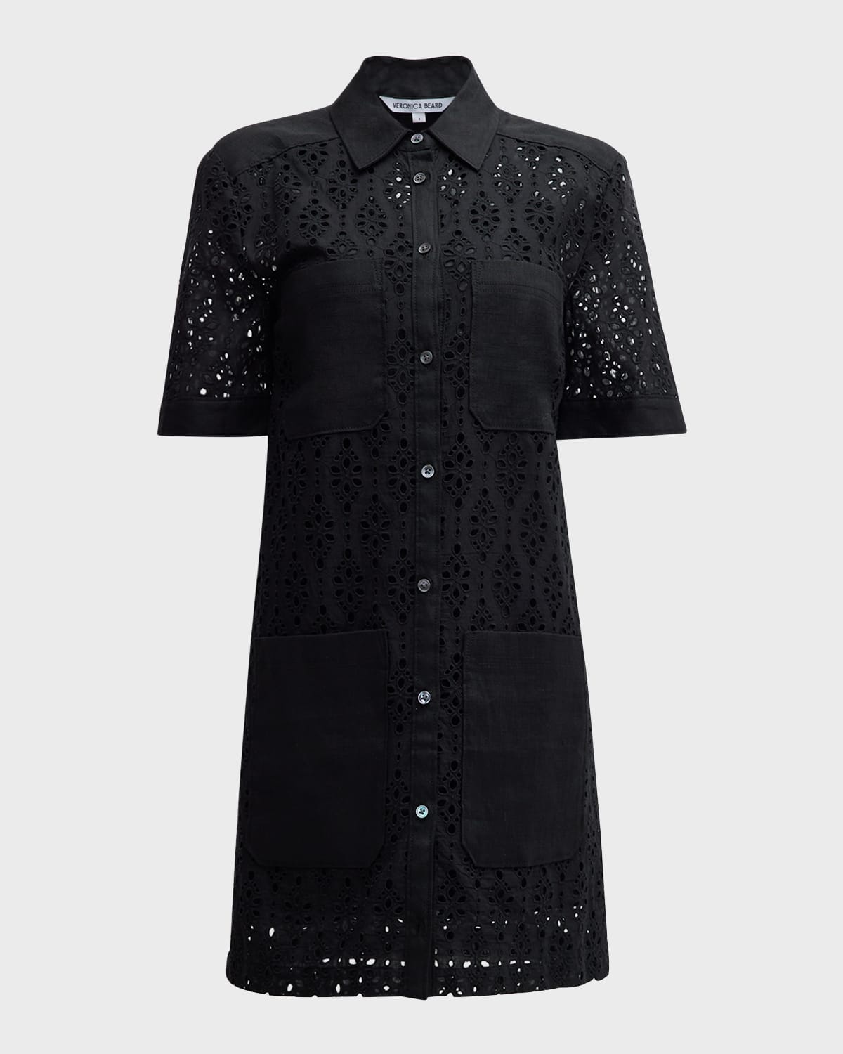 Rafaela Eyelet Mini Shirtdress - 1