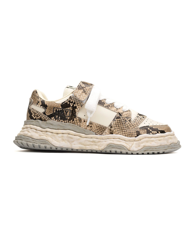 "KEITH" OG Sole Python Printed Leather Low-top Sneaker 13