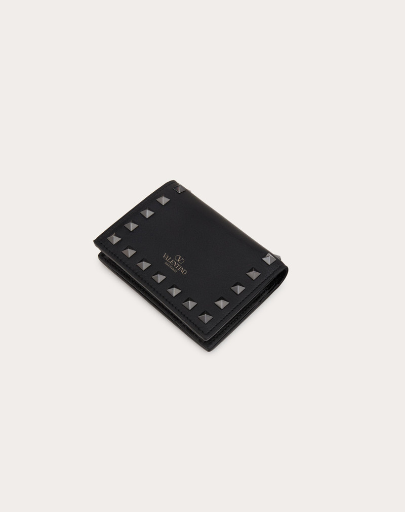 SMALL ROCKSTUD CALFSKIN WALLET 3