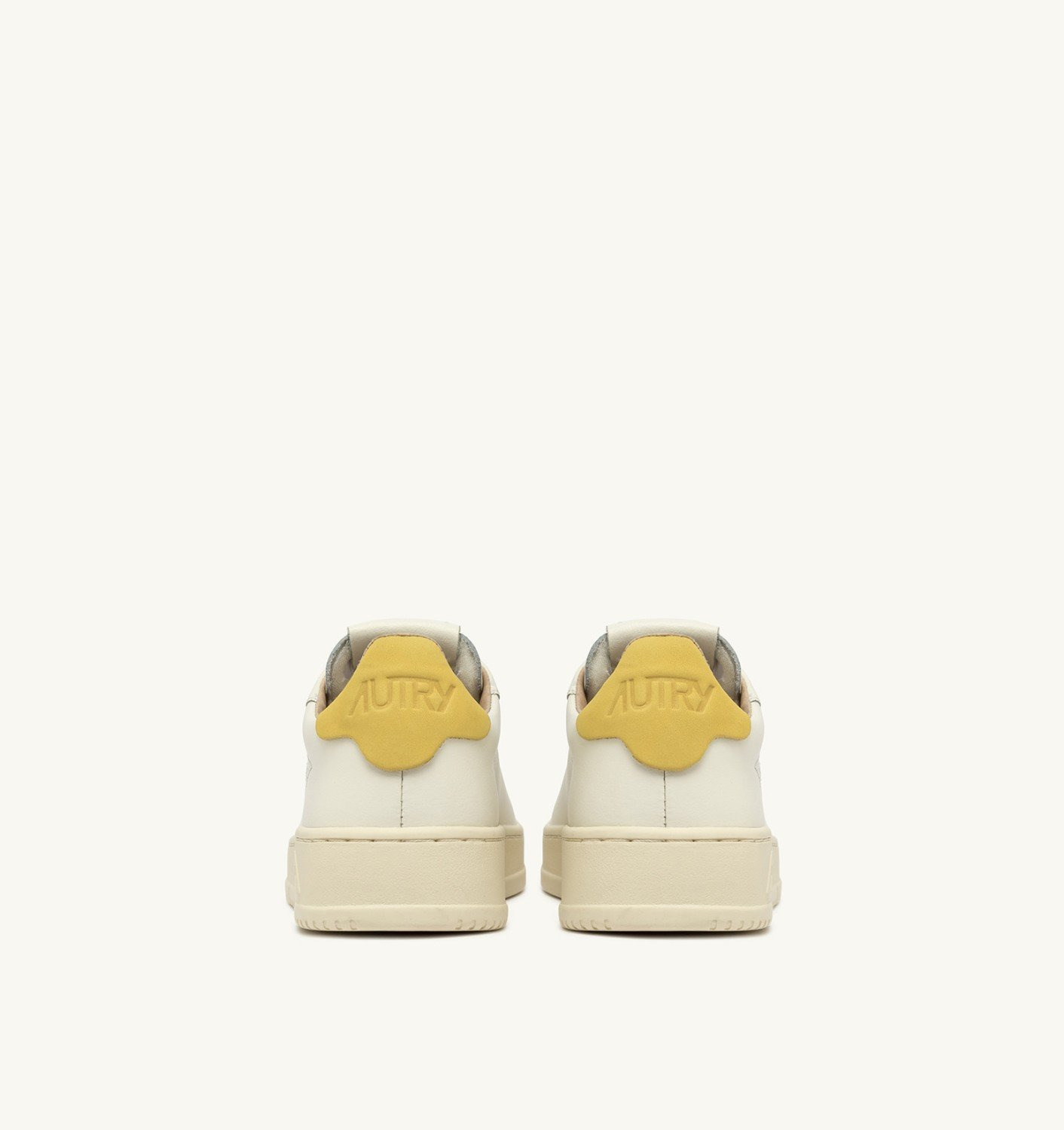 DALLAS LOW SNEAKERS IN MARSHMALLOW AND BUTTERCUP LEATHER - 3