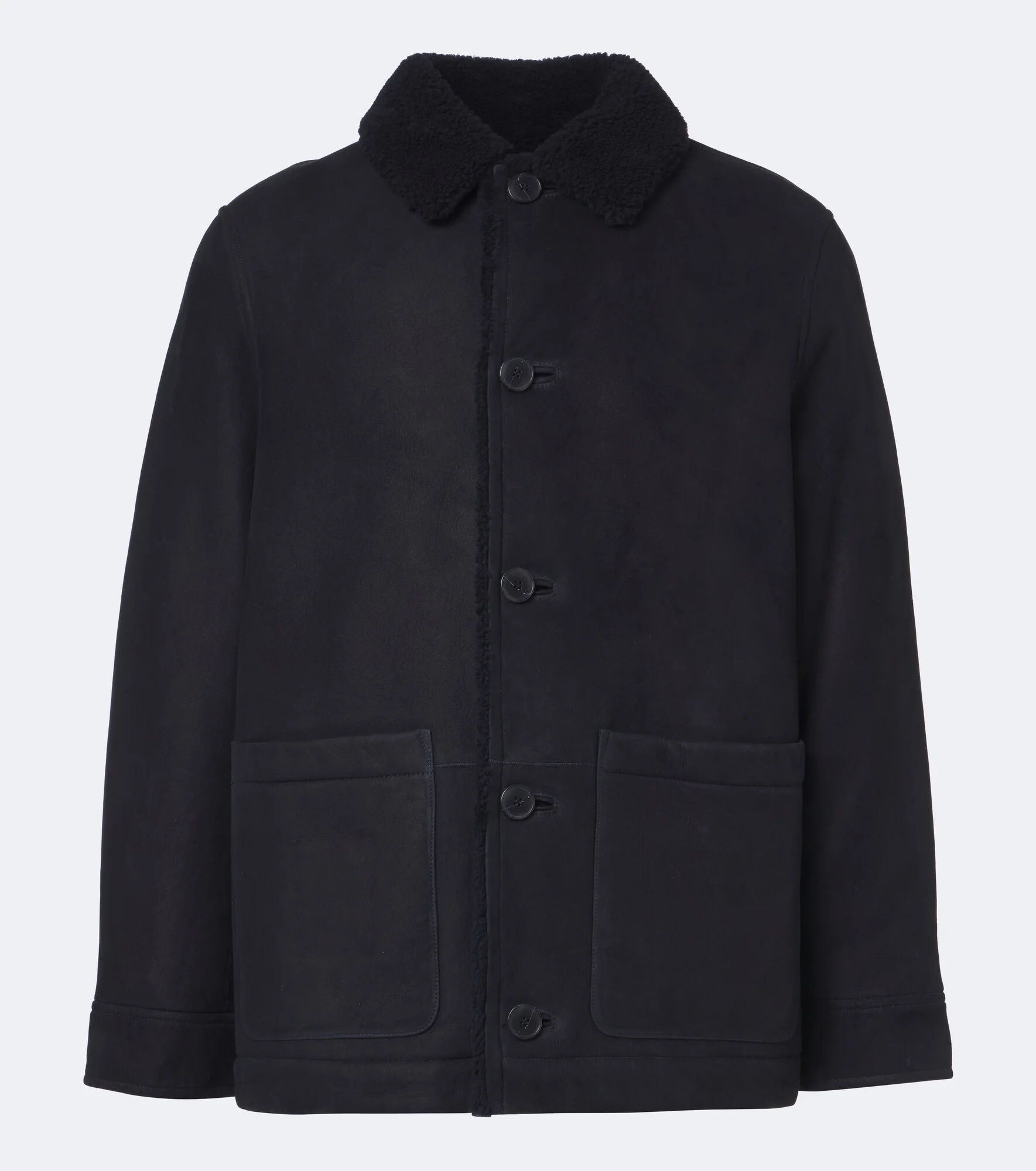Shearling-lined leather jacket - 1