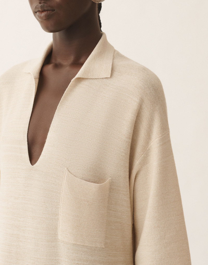 Polo dress in wool, cotton, and lurex 5