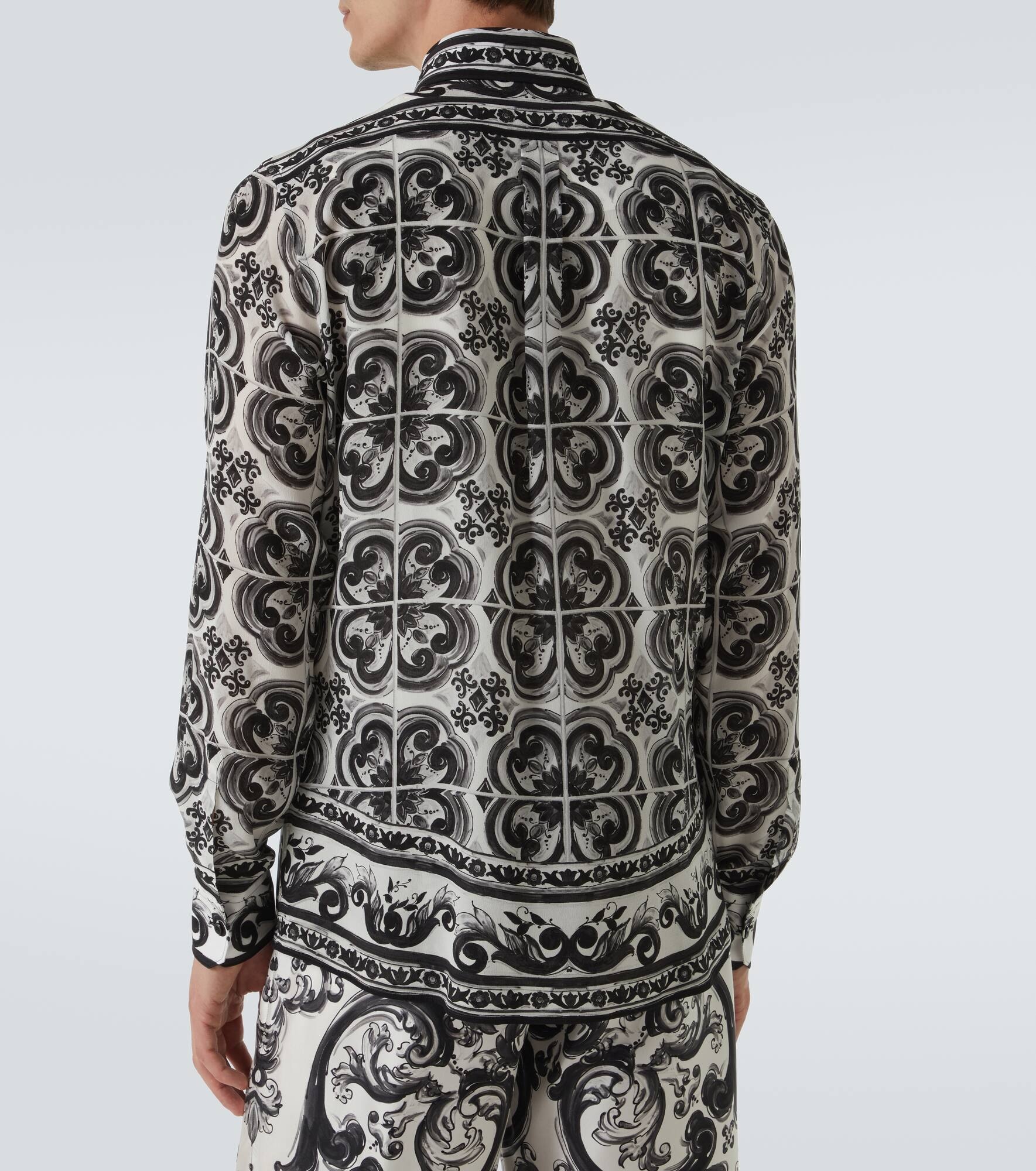 Martini Majolica silk twill shirt - 4