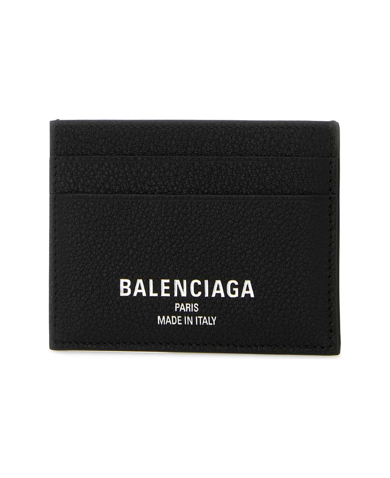 Black Leather Card Holder - 2