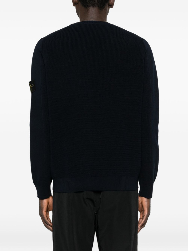 crew-neck logo-patch sweater 4