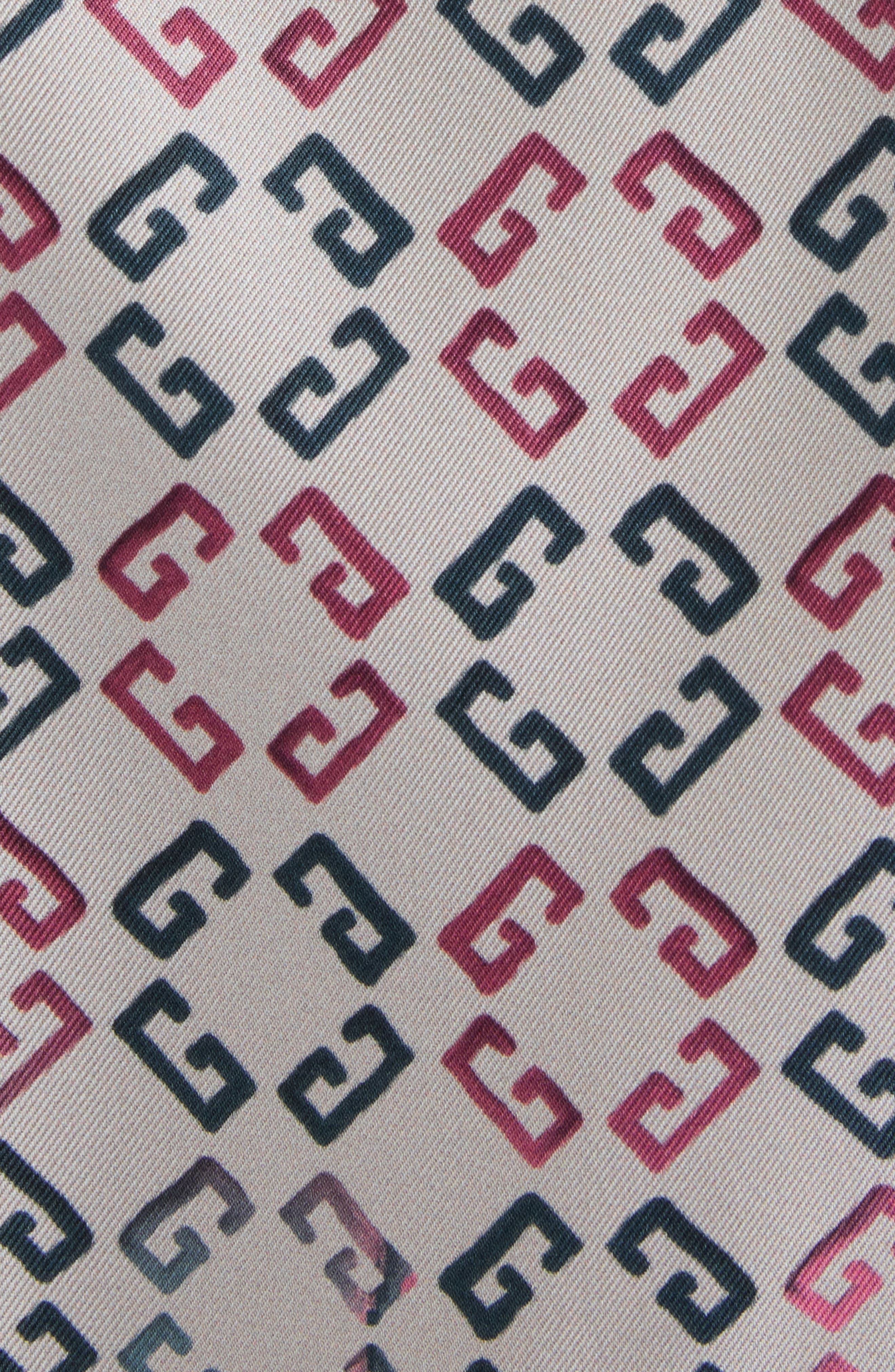 Givenchy Monogram 72 Print Short Sleeve Silk Pajama Shirt in White Multicolored at Nordstrom - 6