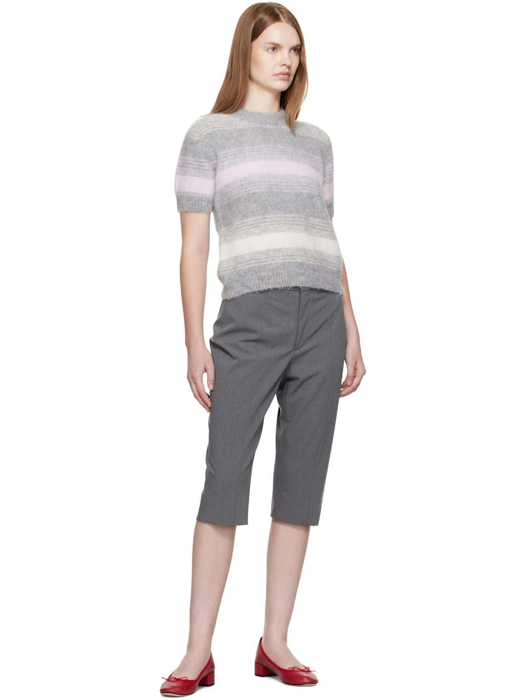 Gray Kenzo Paris 'KENZO Speed Stripe' Sweater - 4